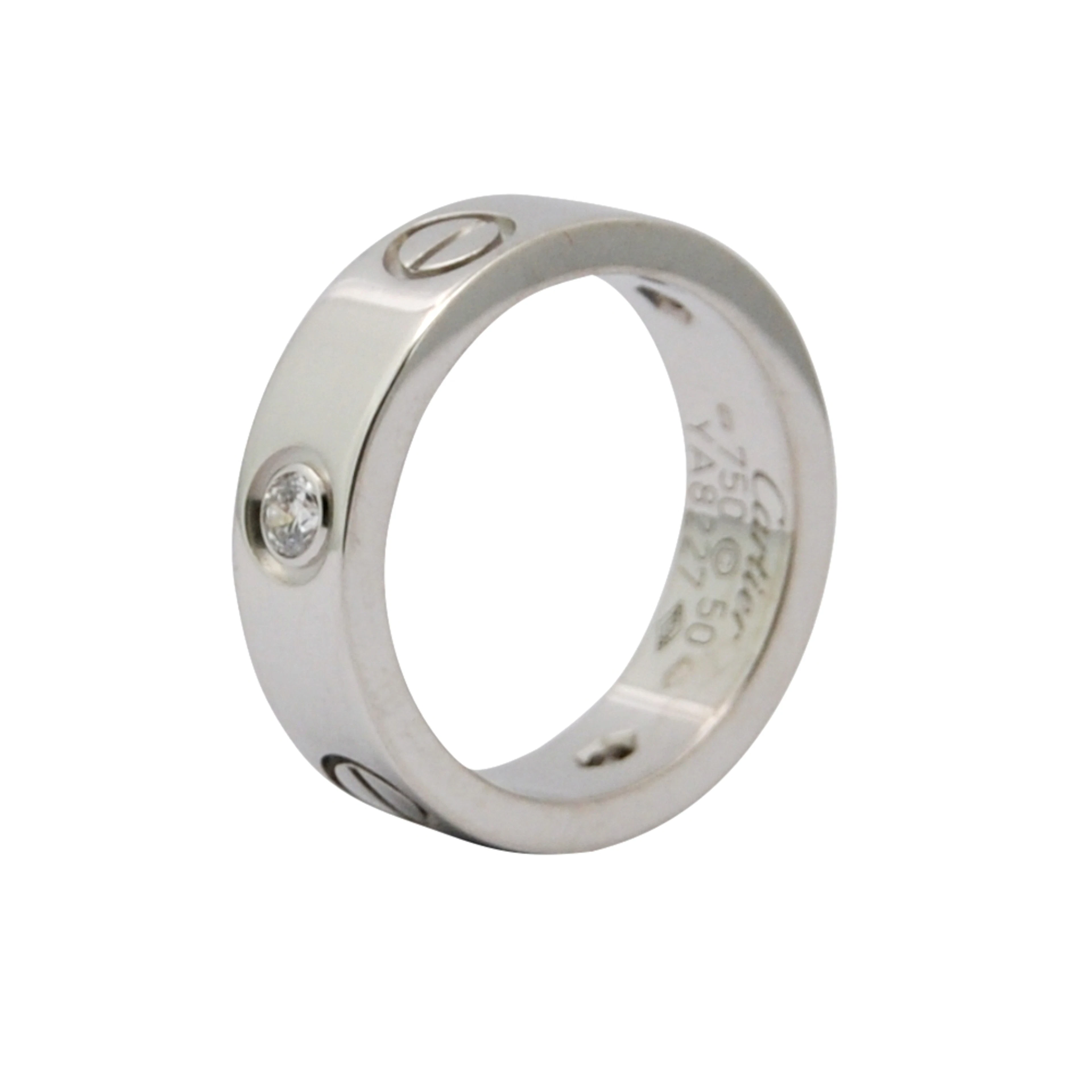 Cartier Love Ring 3 Diamonds White Gold