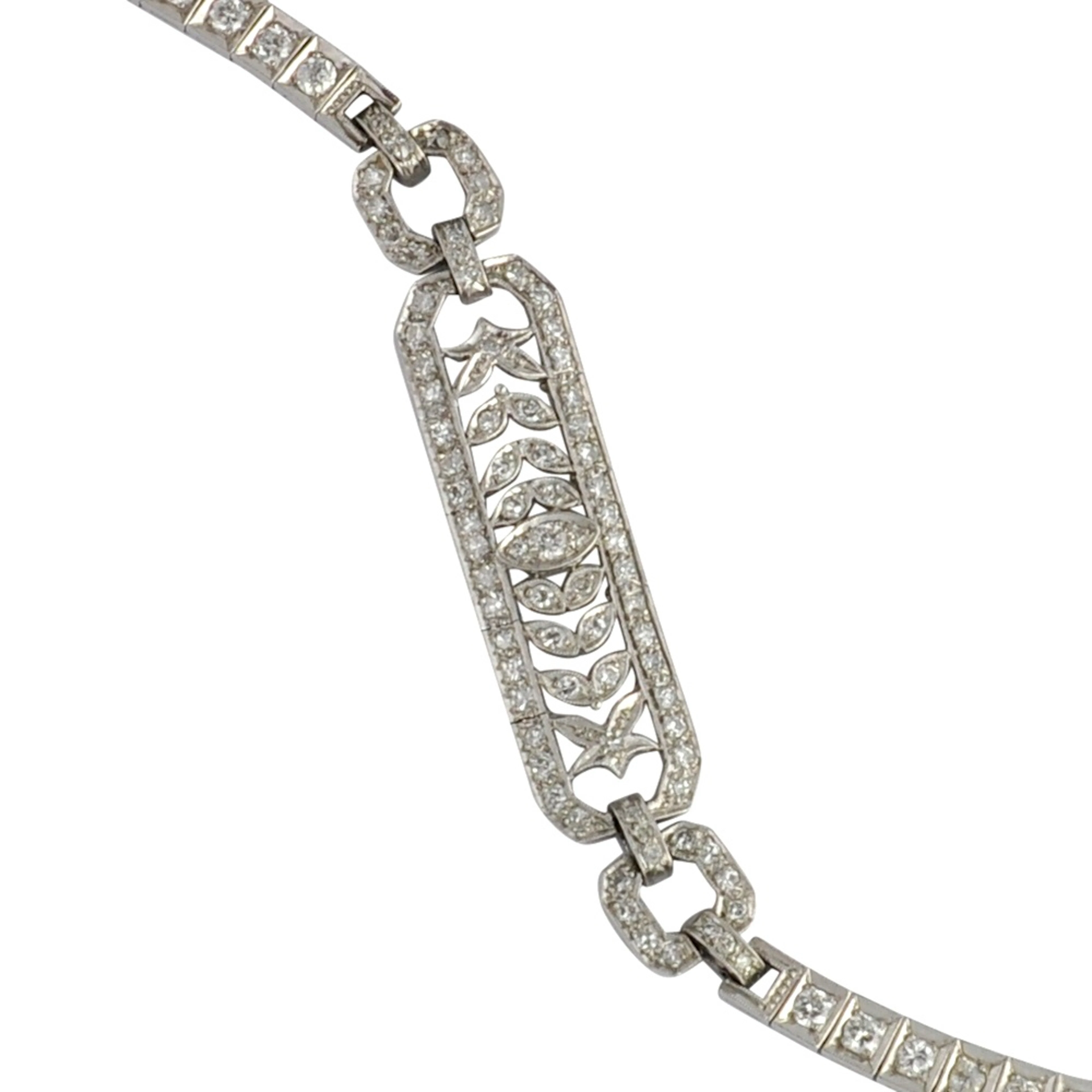 Art Deco Platinum Diamond Bracelet