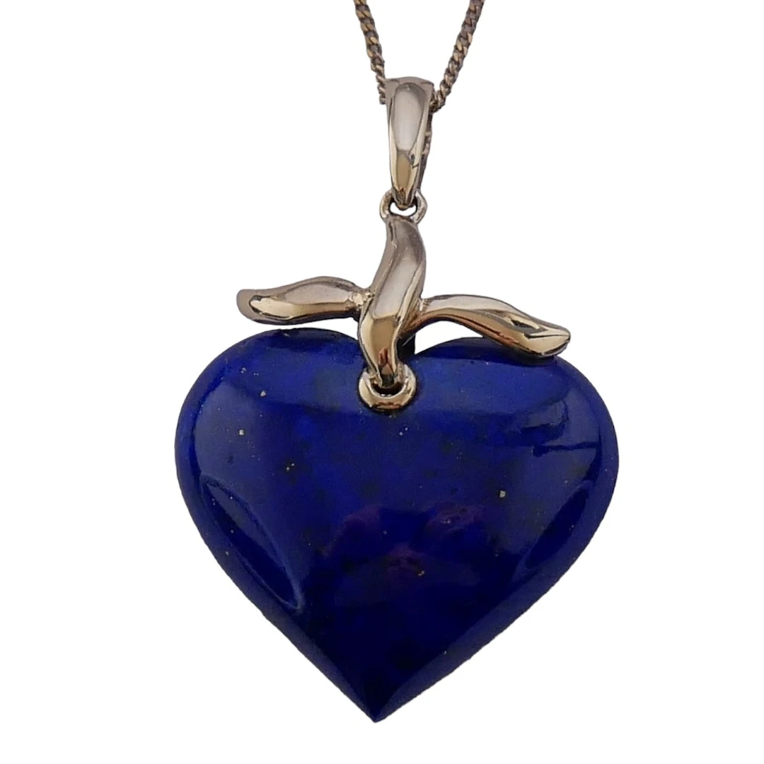 Mid Century Lapis Lazuli Gold Pendant