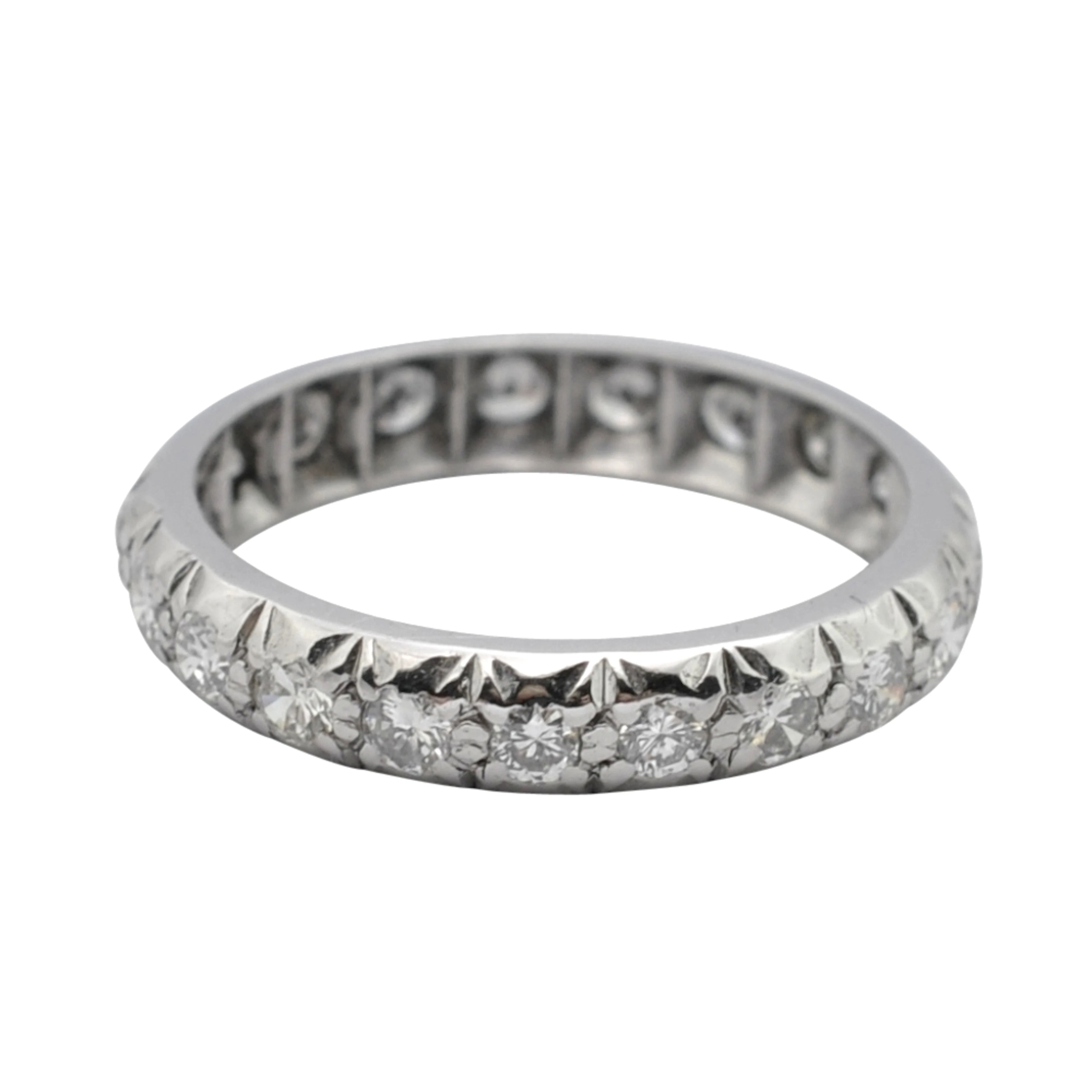 Vintage Diamond White Gold Eternity Ring