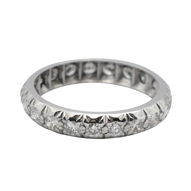 Vintage Diamond White Gold Eternity Ring