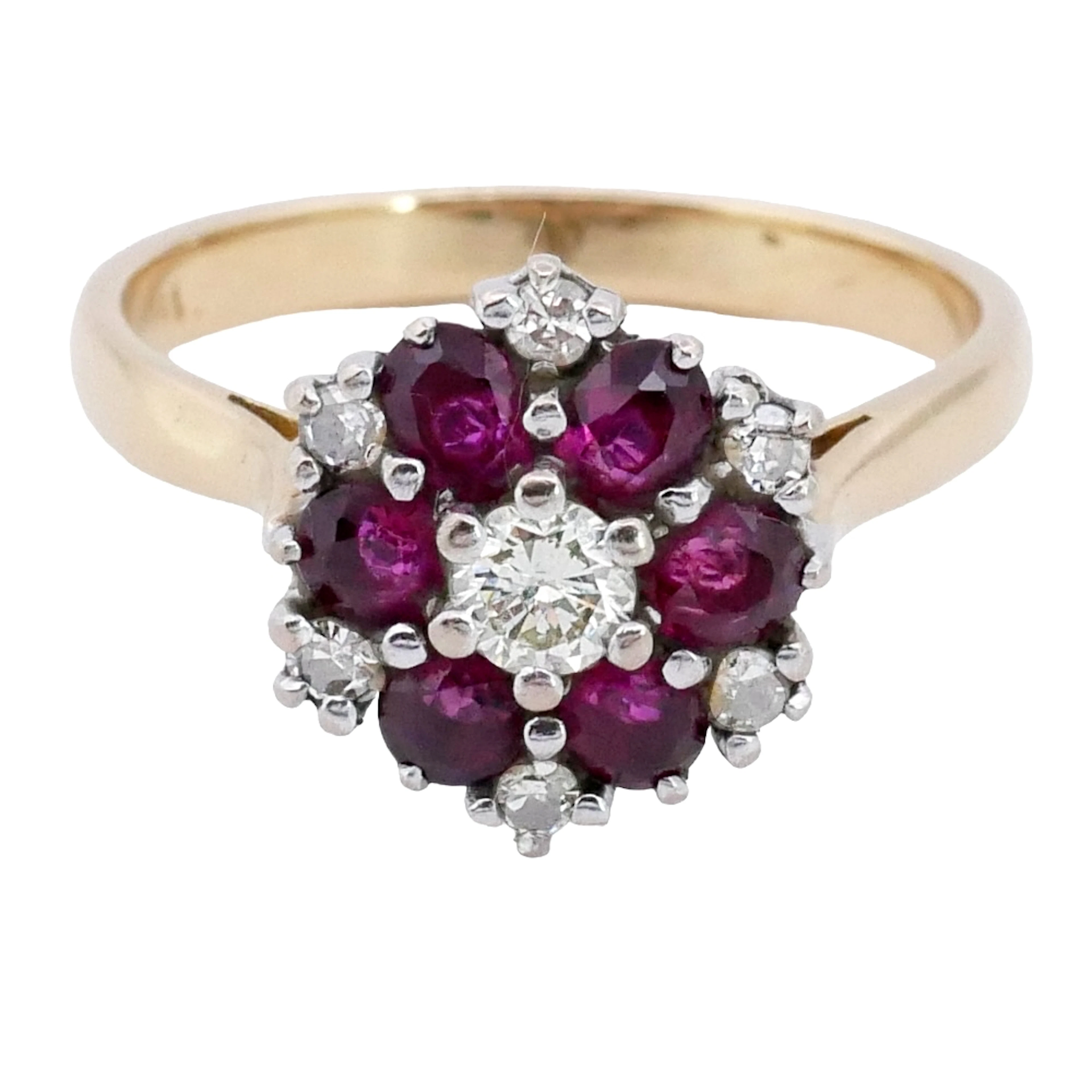 Vintage Ruby Diamond Engagement Ring