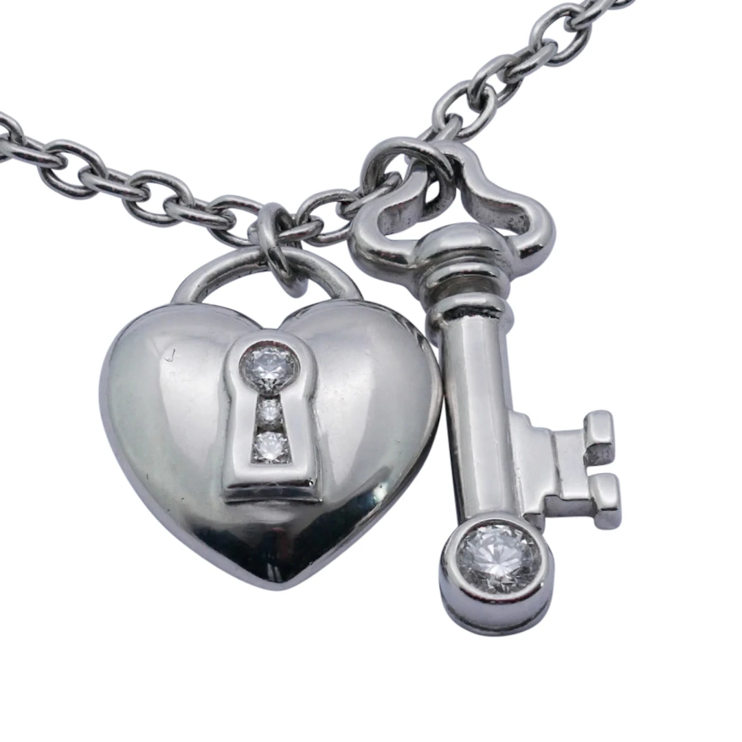 Tiffany Diamond Lock and Key Pendant