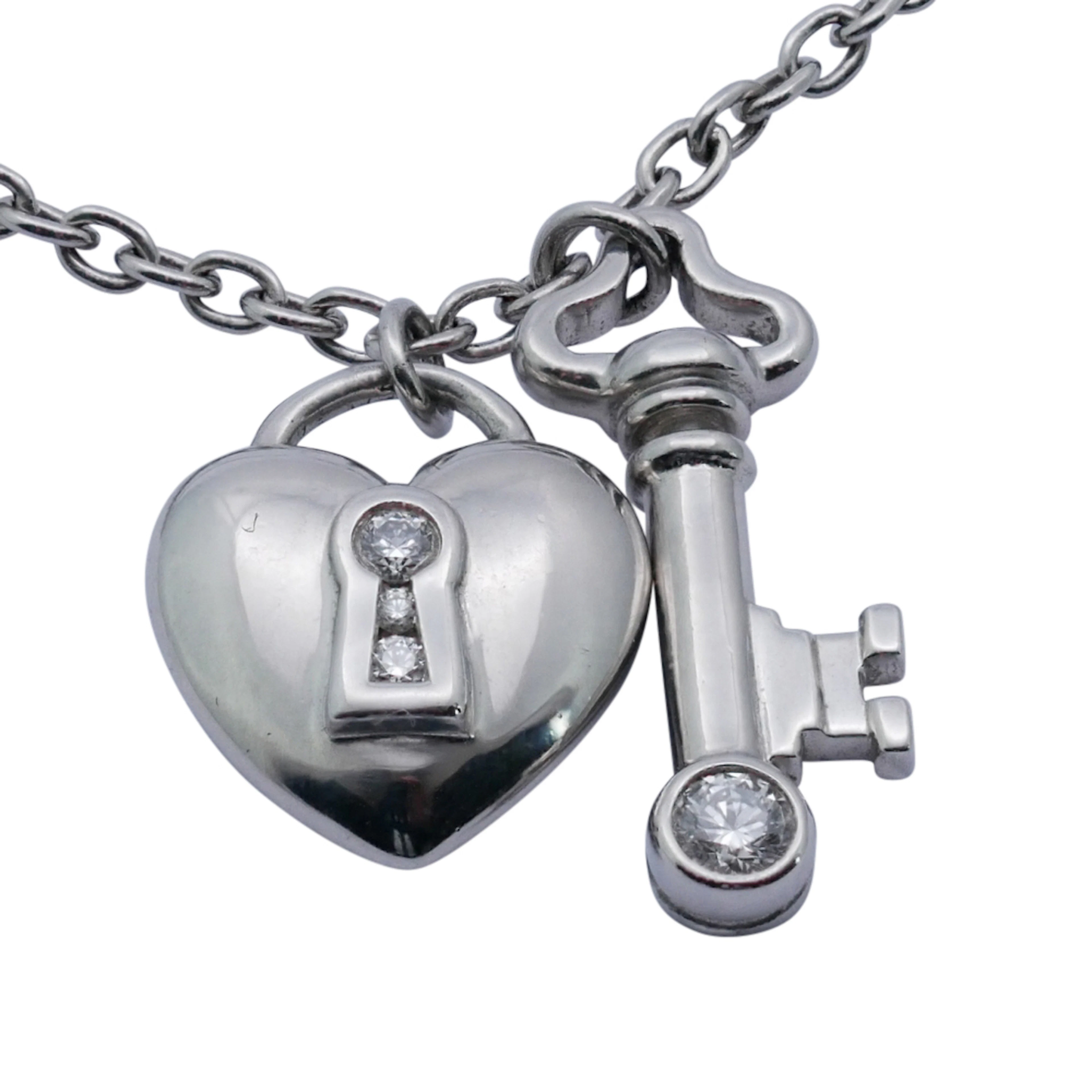 Tiffany Diamond Lock and Key Pendant