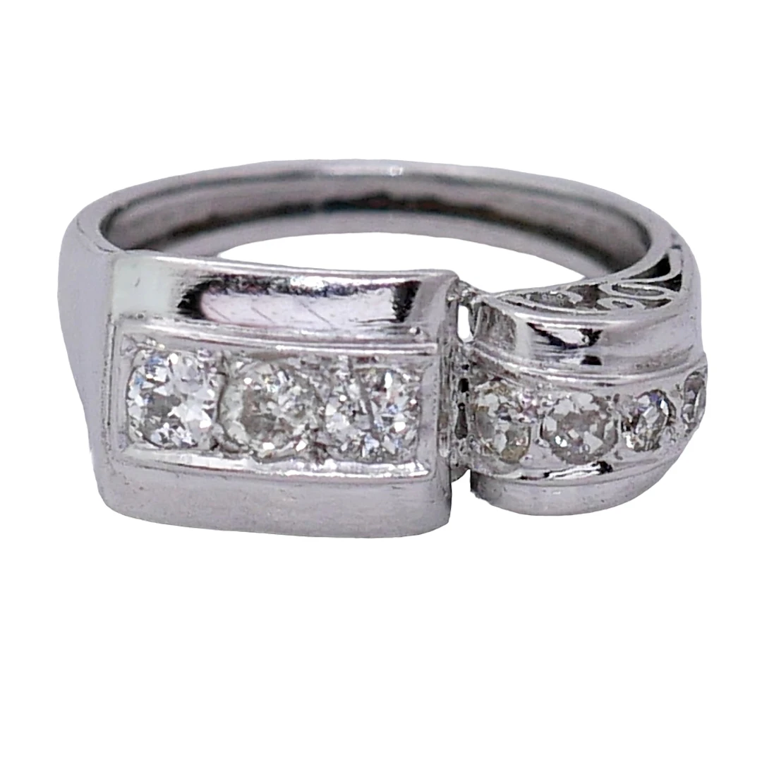 Art Deco Diamond and Platinum Ring