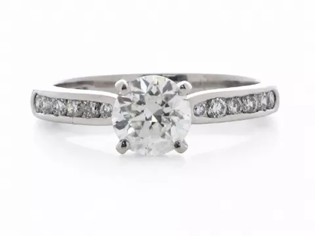 Platinum Diamond Ring (1.01) 1.19 Carats