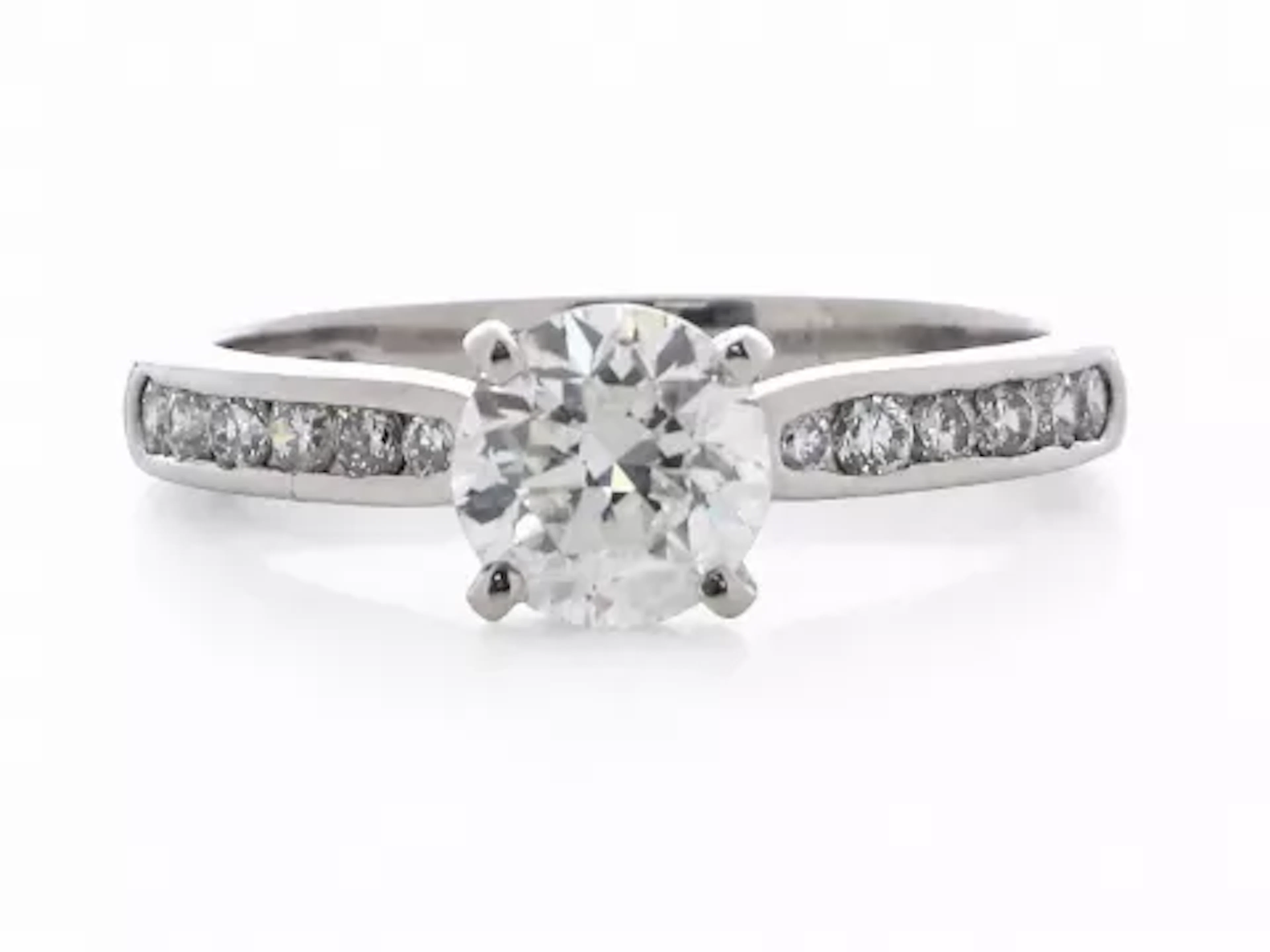 Platinum Diamond Ring (1.01) 1.19 Carats