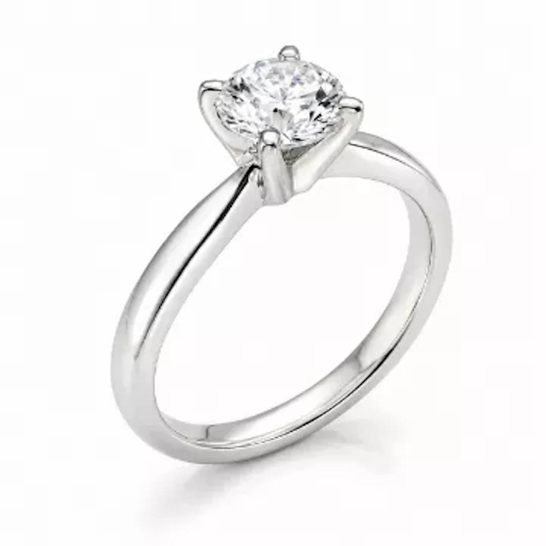 18ct White Gold Claw Set Diamond Ring 0.25 Carats