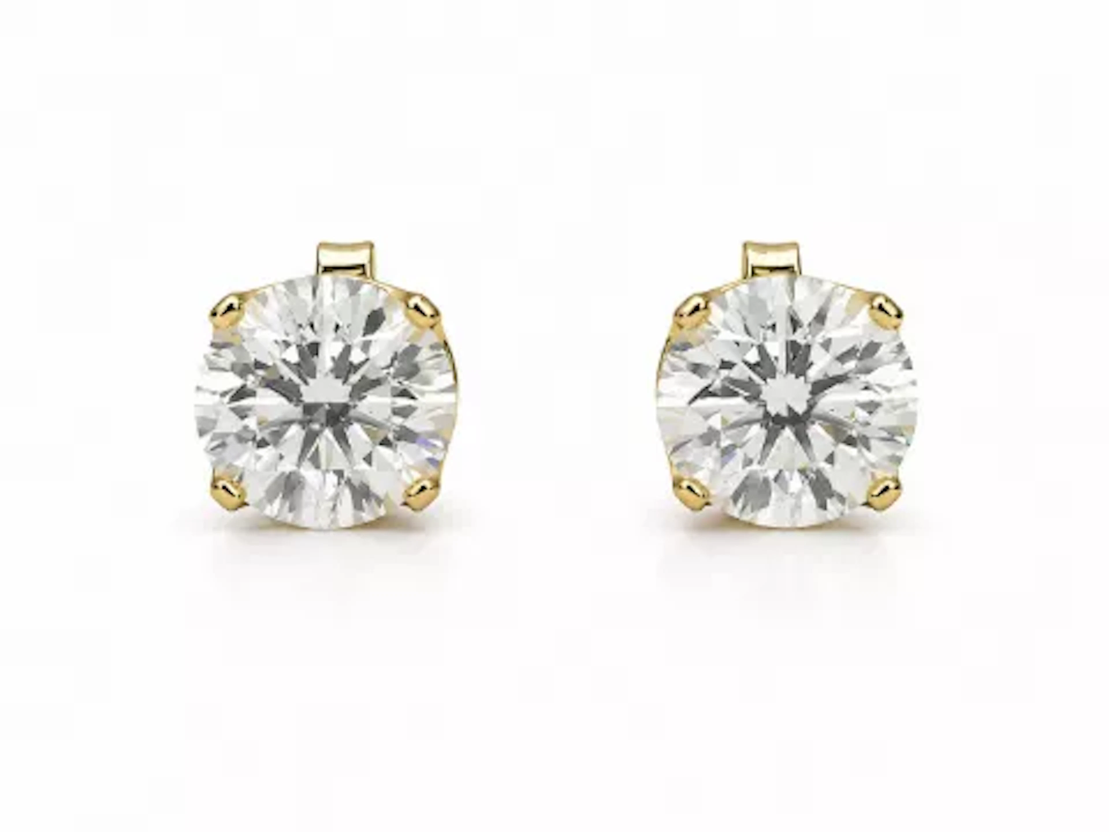 9ct Claw Set Diamond Earrings 0.20 Carats