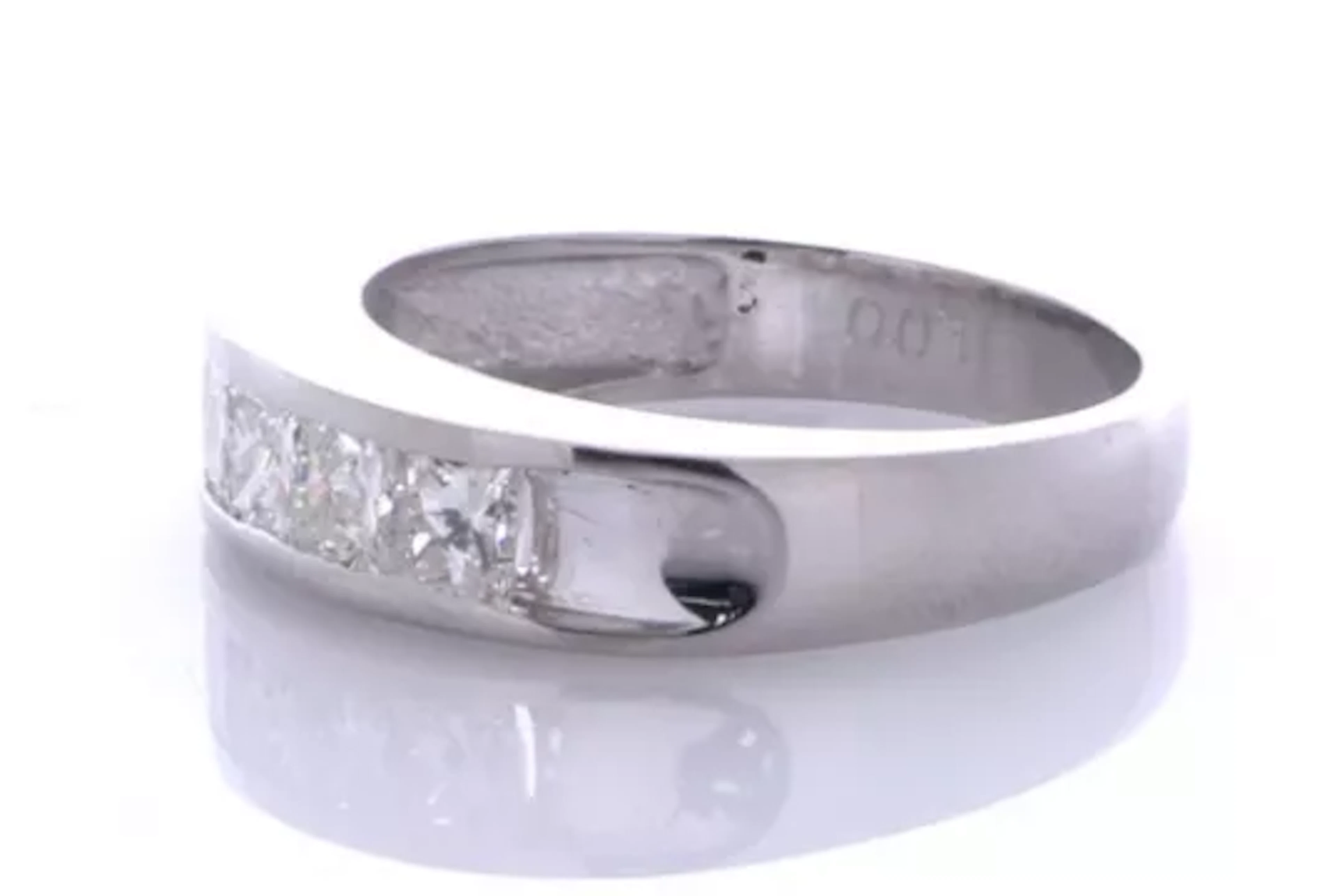 Platinum Semi Eternity Diamond Ring 1.00 Carats
