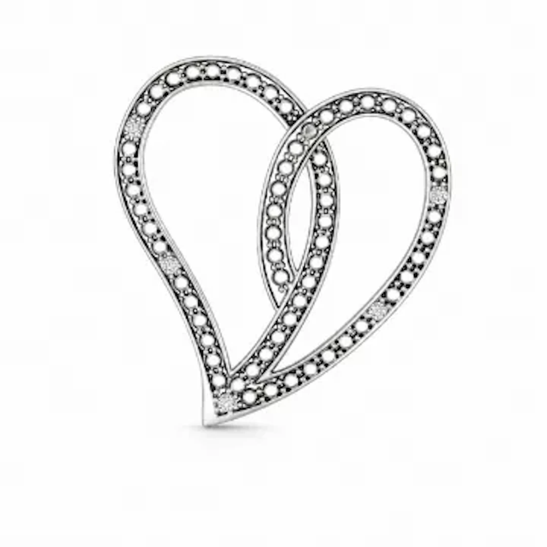 9ct White Gold Diamond Pendant 0.05 Carats
