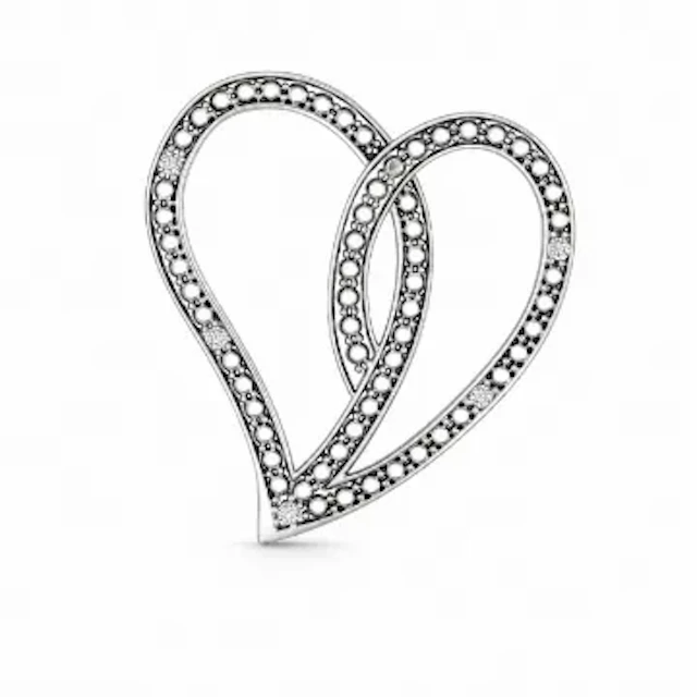 9ct White Gold Diamond Pendant 0.05 Carats