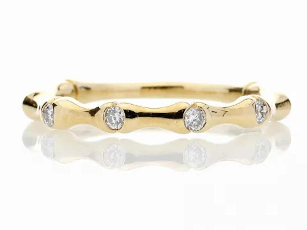 9ct Yellow Gold Diamond Ring 0.12 Carats
