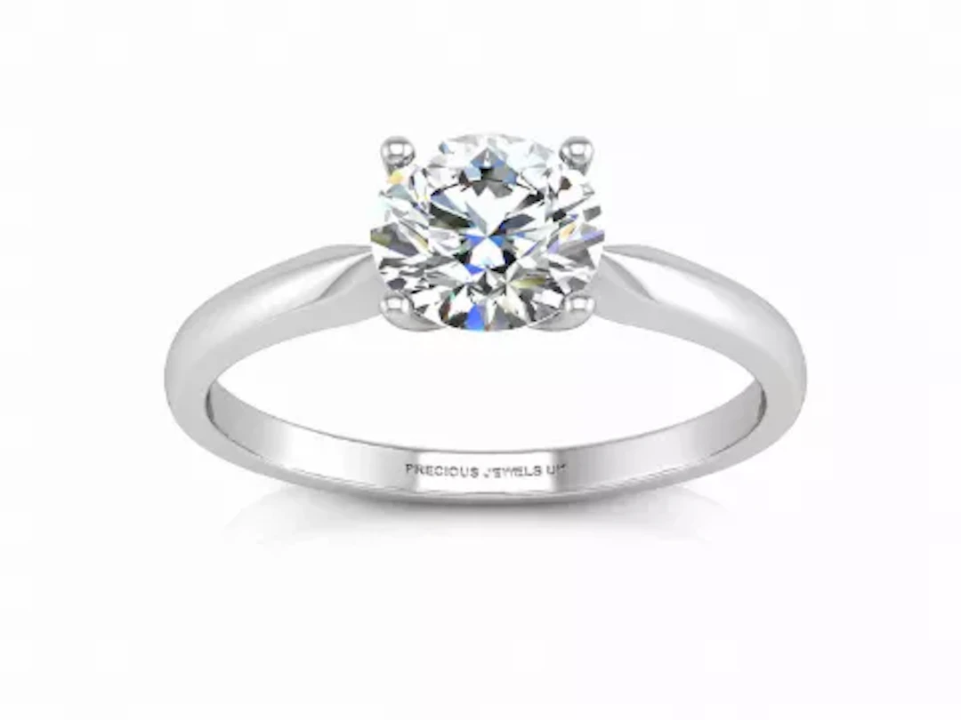 18ct White Gold Single Stone Claw Set Diamond Ring 0.20 Carats