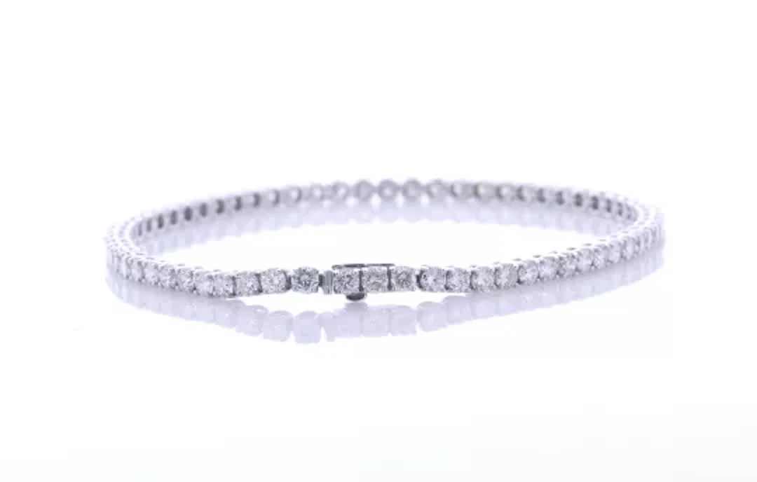 18ct White Gold Tennis Diamond Bracelet 8.00 Carats