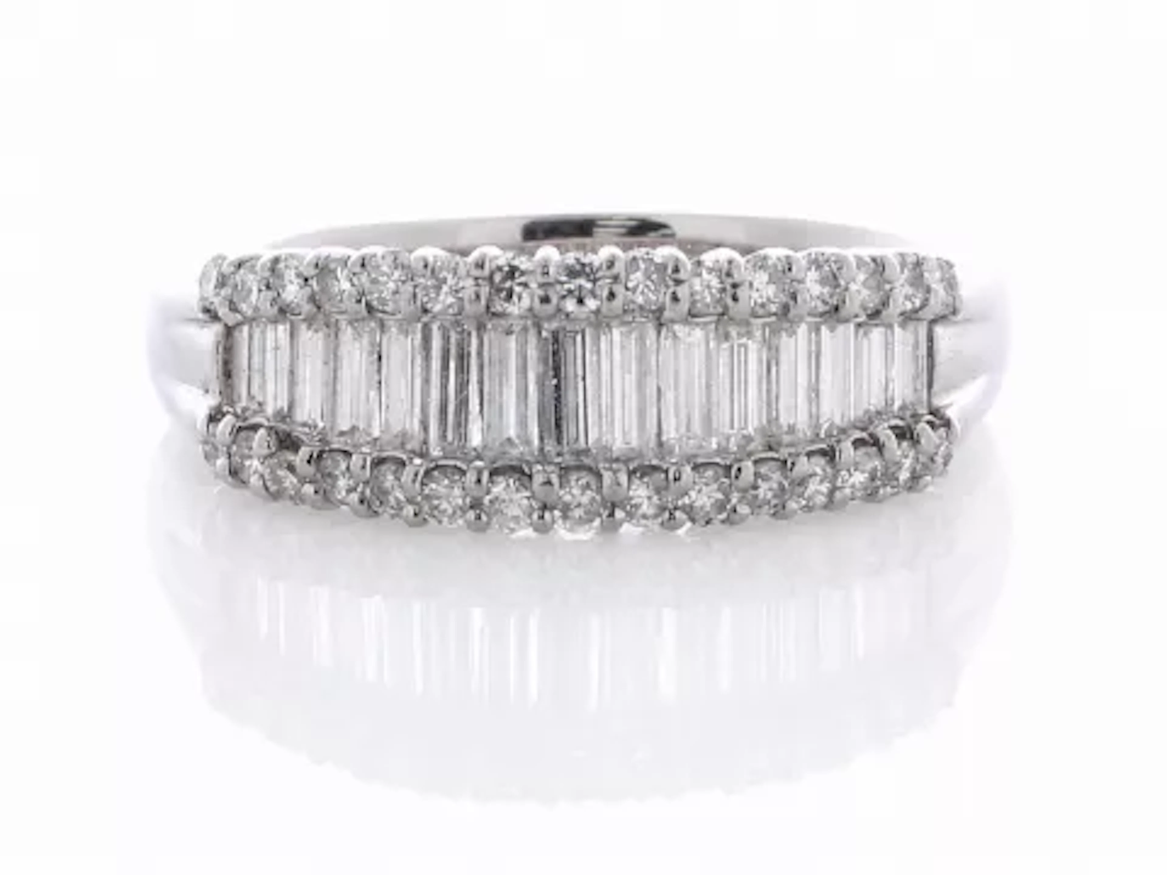 Platinum Semi Eternity Fancy Diamond Ring 1.02 Carats