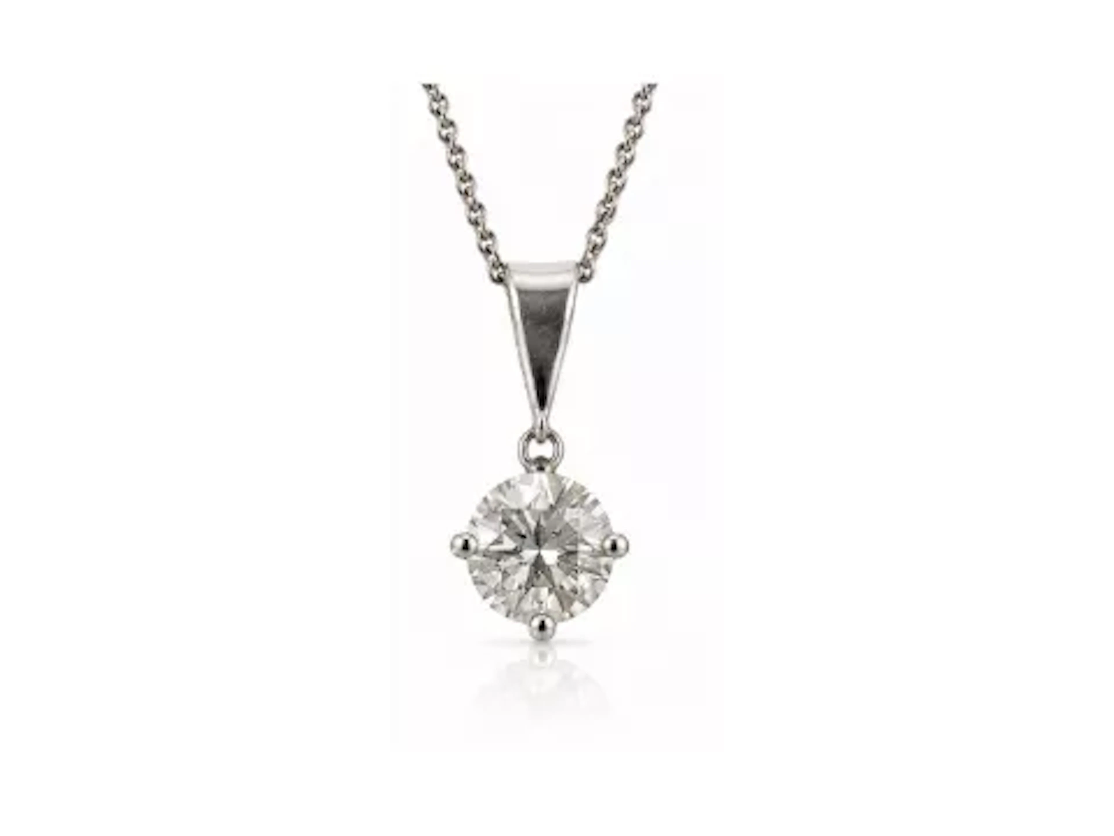 18ct White Gold Diamond Pendant 0.70 Carats