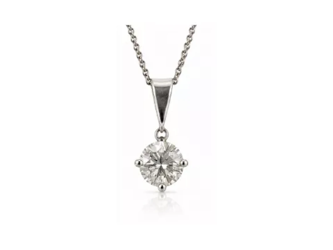 18ct White Gold Diamond Pendant 0.70 Carats