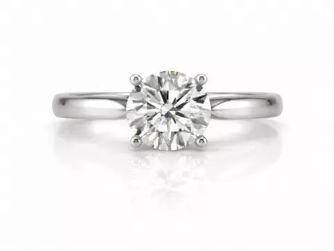 18ct White Gold Claw Set Diamond Ring 0.70 Carats