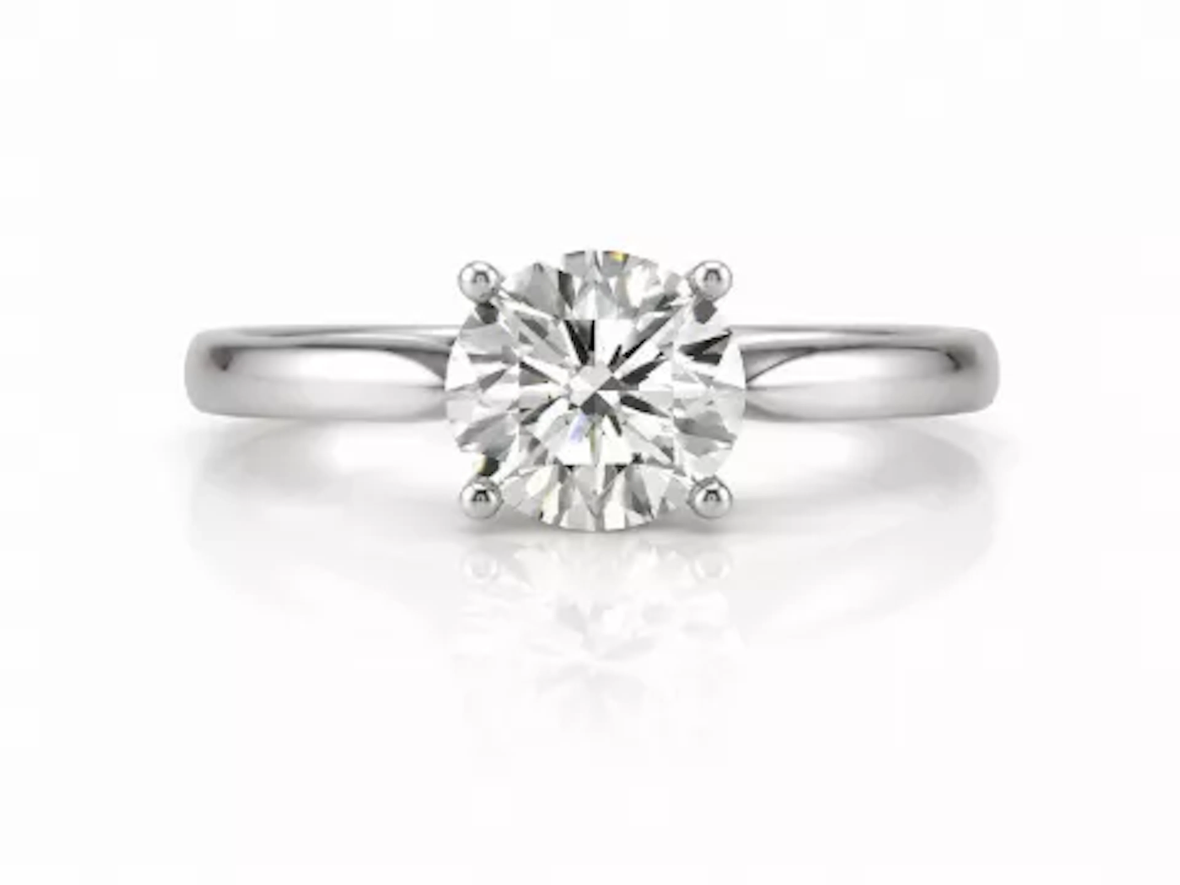 18ct White Gold Claw Set Diamond Ring 0.70 Carats