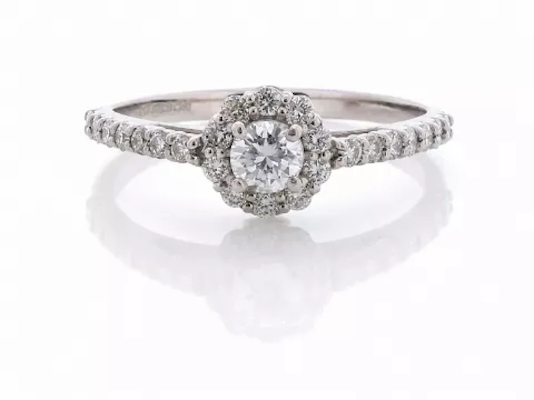 Platinum Diamond Dress Ring 0.62 Carats