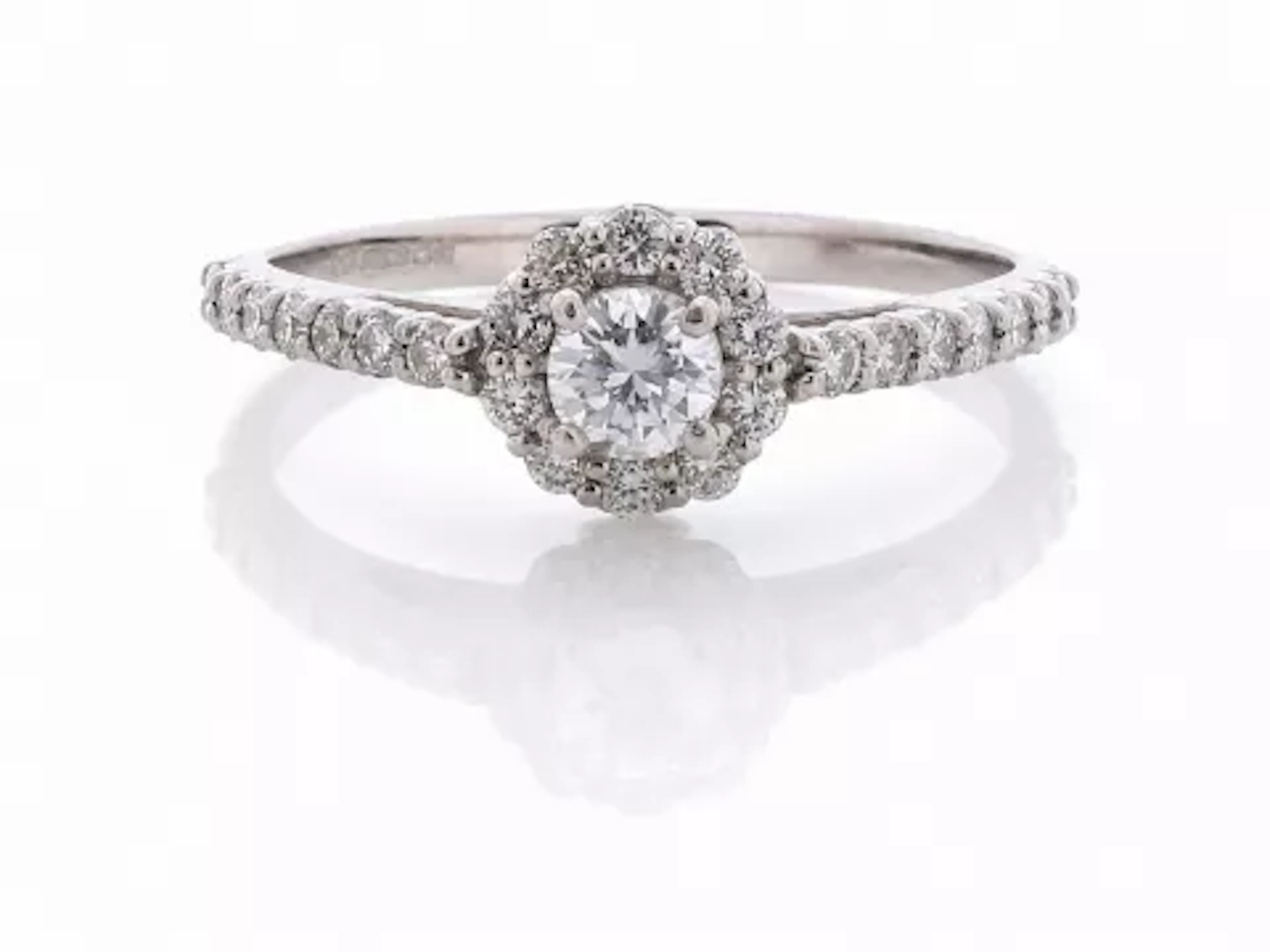 Platinum Diamond Dress Ring 0.62 Carats