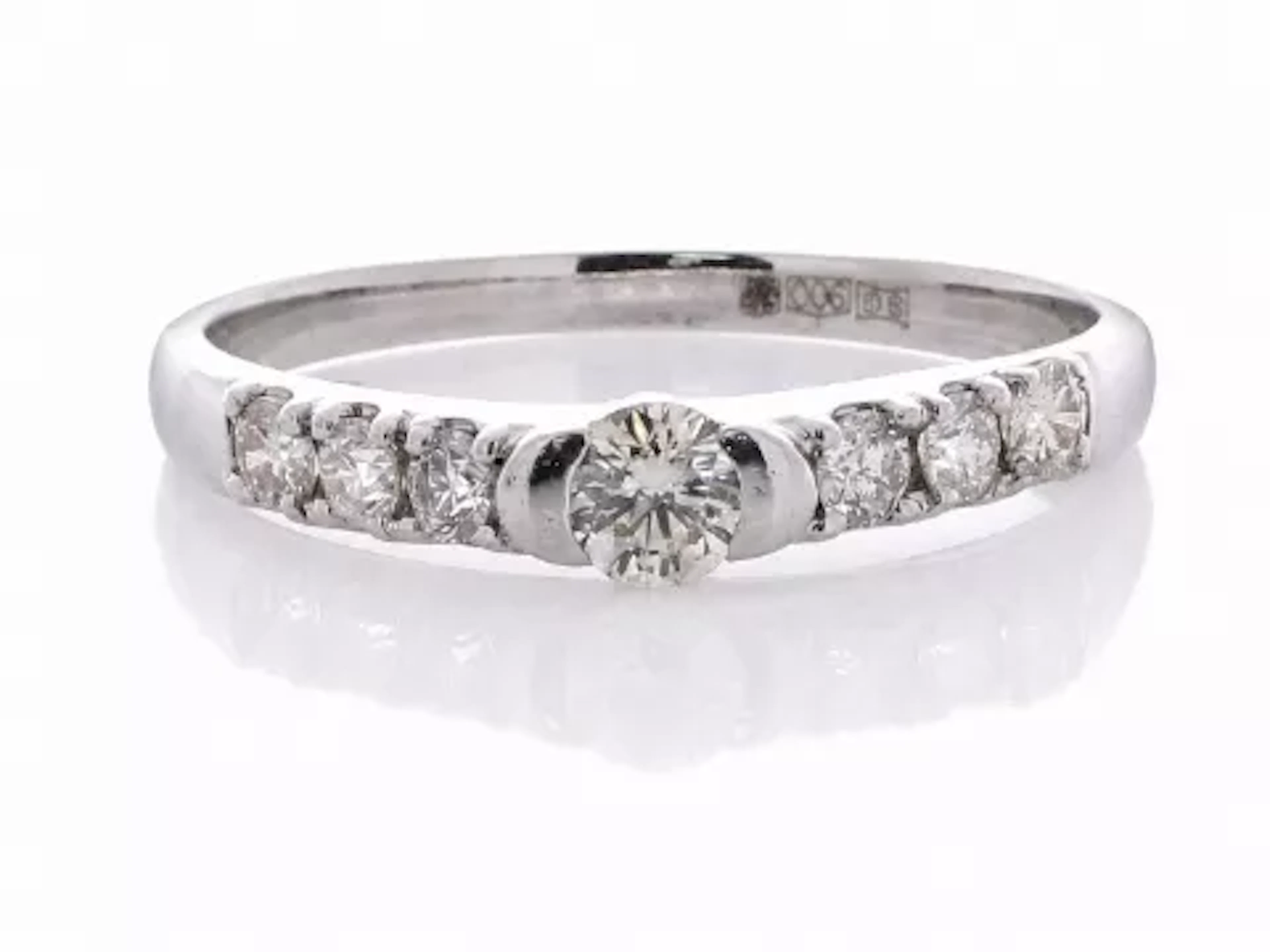 Platinum Dress Diamond Ring 0.50 Carats