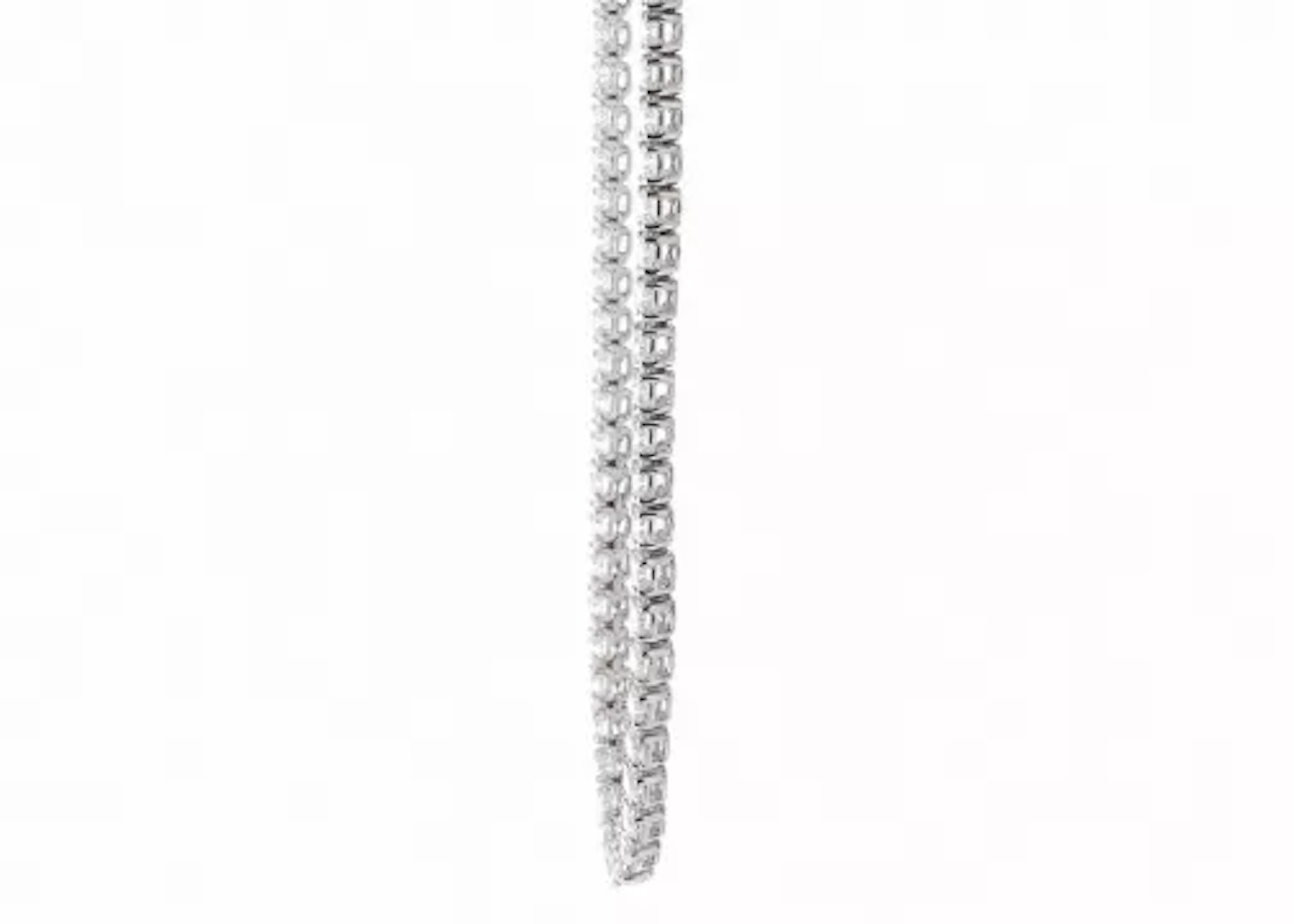 18ct White Gold Tennis Diamond Graduated Collarate 16" 7.49