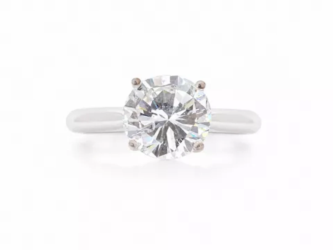 18ct White Gold Single Stone Rex Set Diamond Ring 4.26 Carats