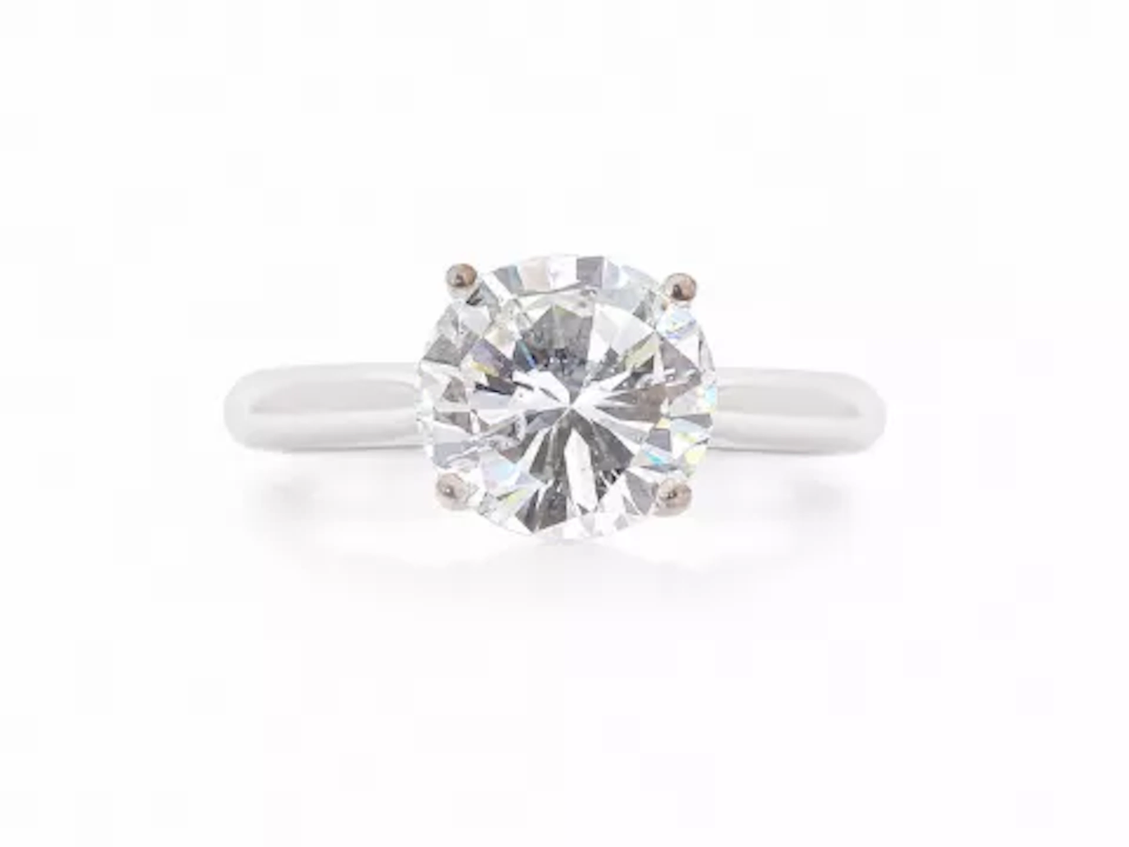 18ct White Gold Single Stone Rex Set Diamond Ring 4.26 Carats
