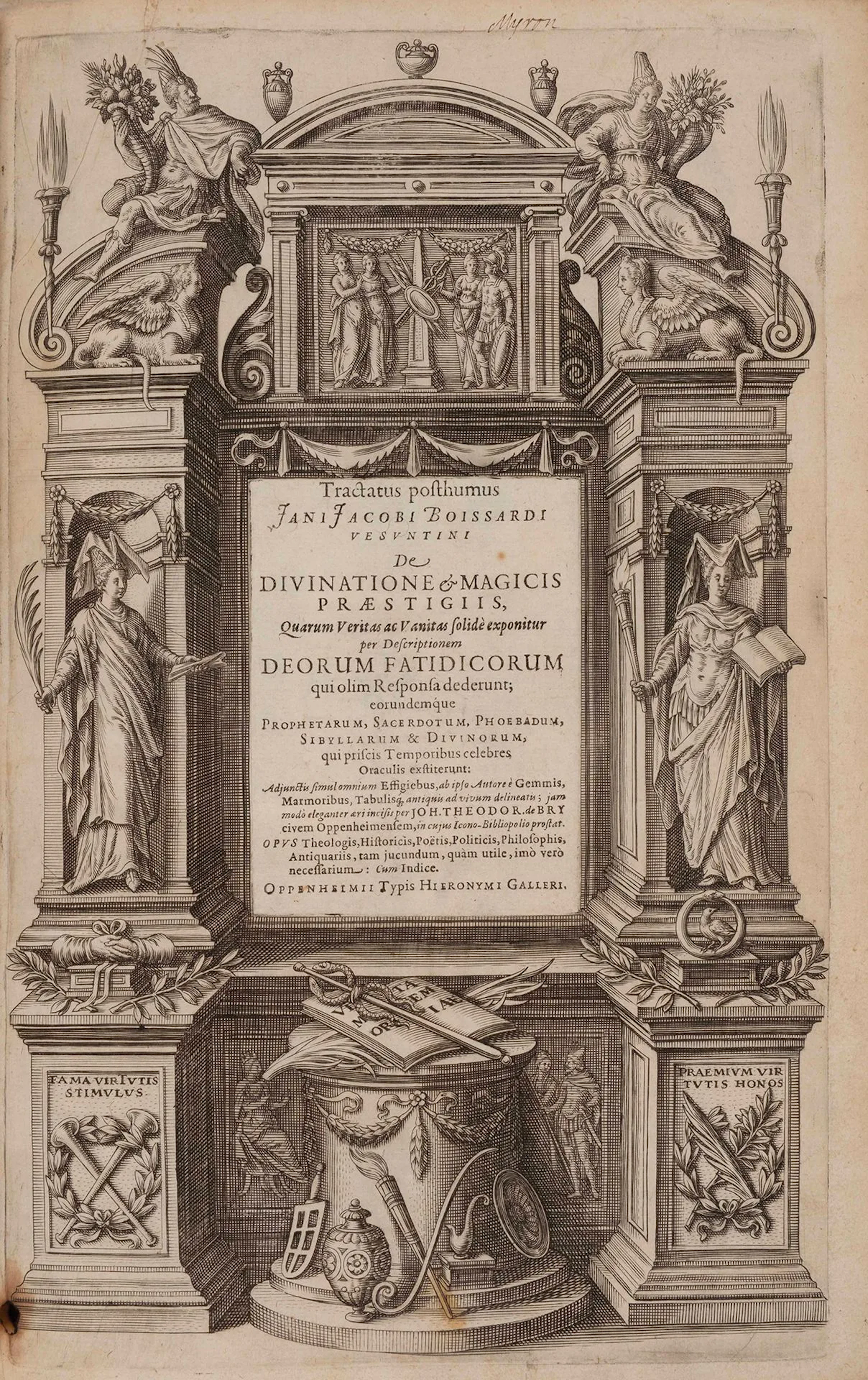 BOISSARD (Jean-Jacques). *De divinatione & magicis praes - Lot 35