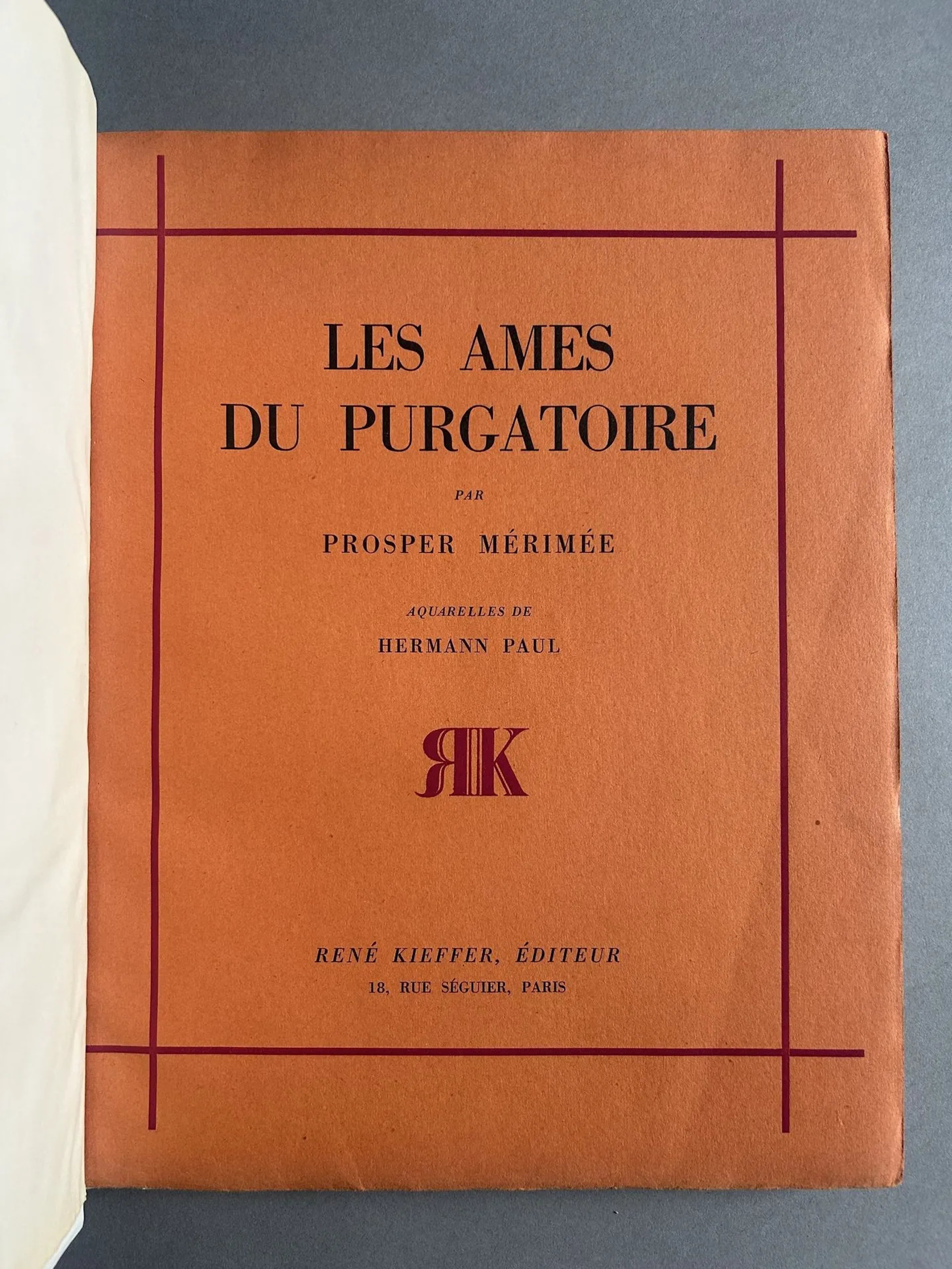 MÉRIMÉE (Prosper). *Les Âmes du Purgatoire*. Paris, René Kie - Lot 254