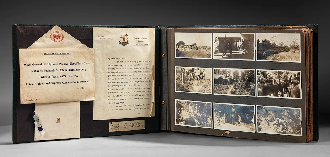 An album containing 147 photographs from a mission to Nepal - Lot 185