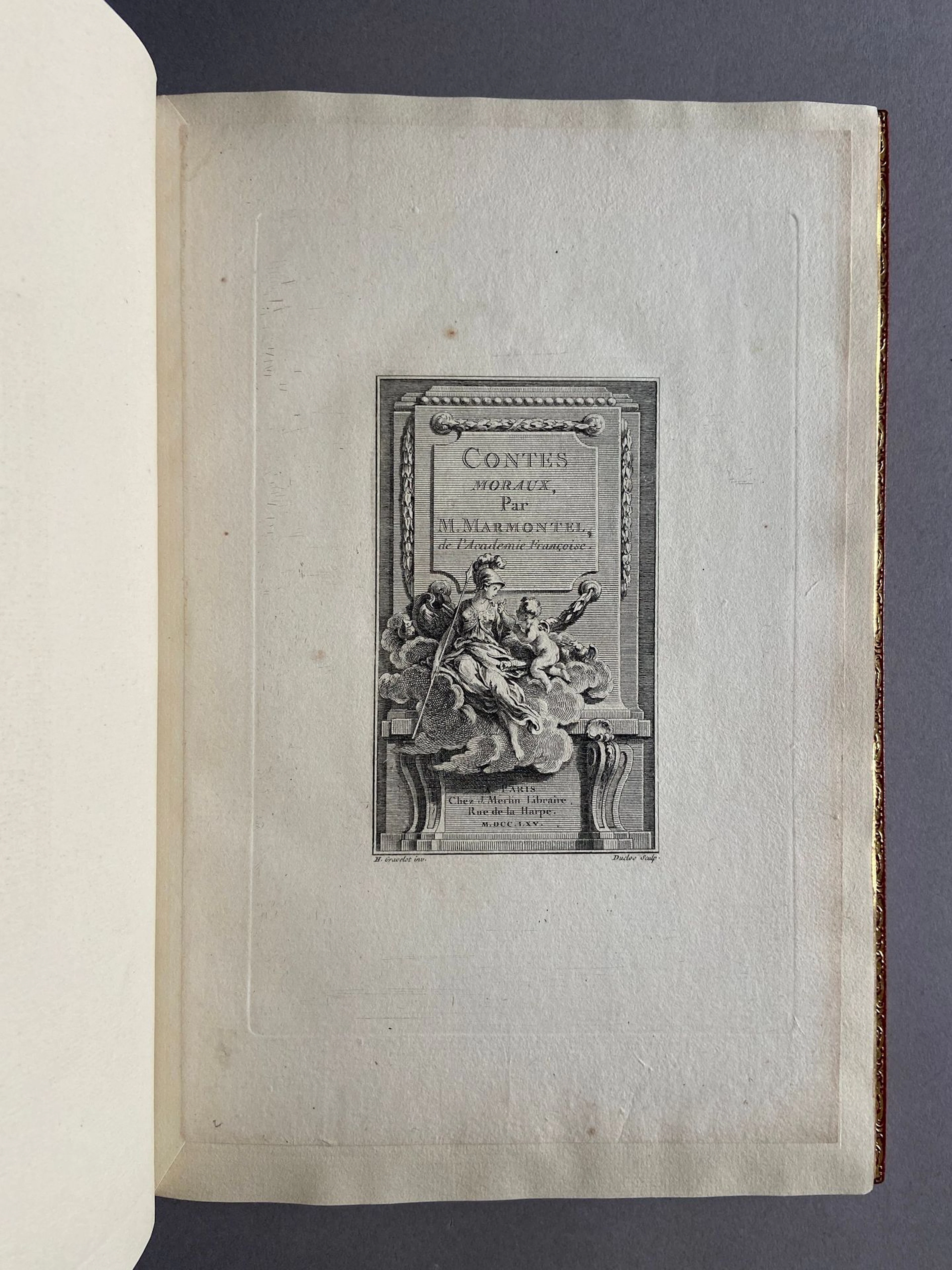 MARMONTEL. Illustrations for *Contes moraux*, Paris edition, - Lot 112