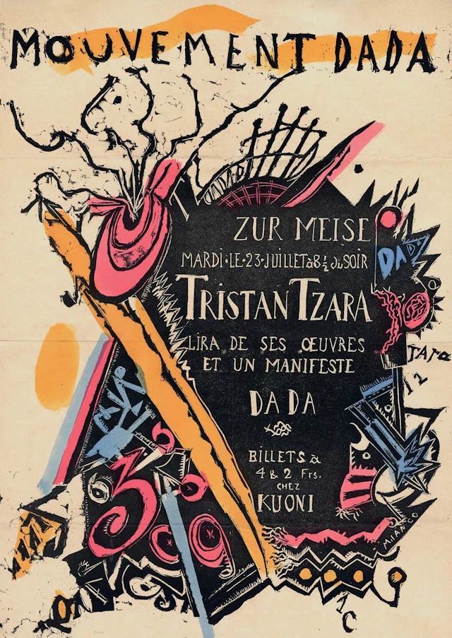 [POSTER]. DADA MOVEMENT POSTER. ZUR MEISE. Zurich, 1918. 46. - Lot 19