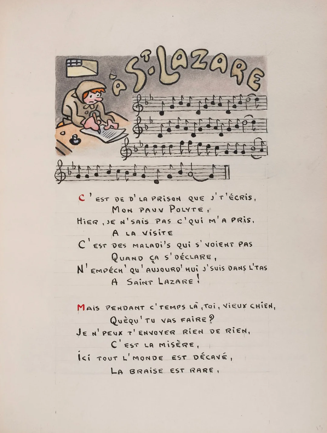 BRUANT (Aristide). *Dans la rue*. Manuscript of 22 folios, i - Lot 227