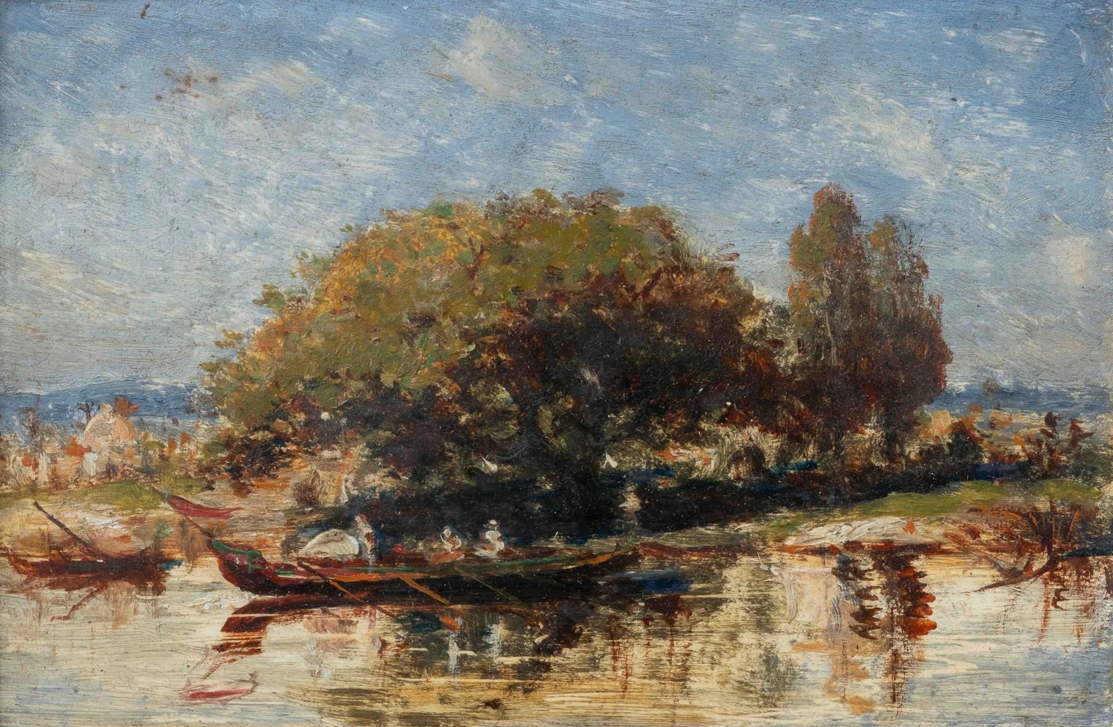 Prosper Georges Antoine MARILHAT, attributed to Felouque; oi - Lot 21