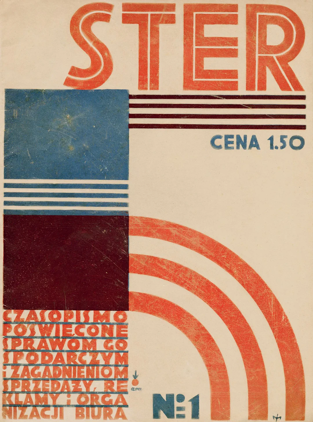 [MAGAZINE]. STER. Warsaw, No. 1|1927. 30.9 x 23 cm, stapled, - Lot 253