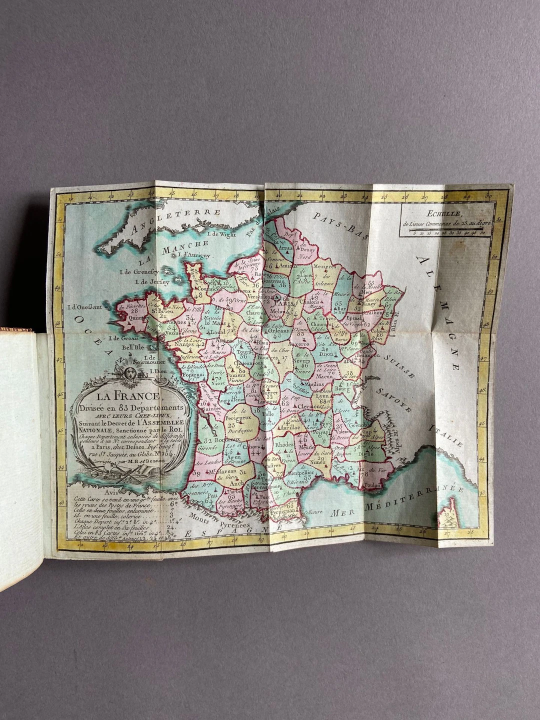 National and General Atlas of France, divided into its 83 de - Lot 19