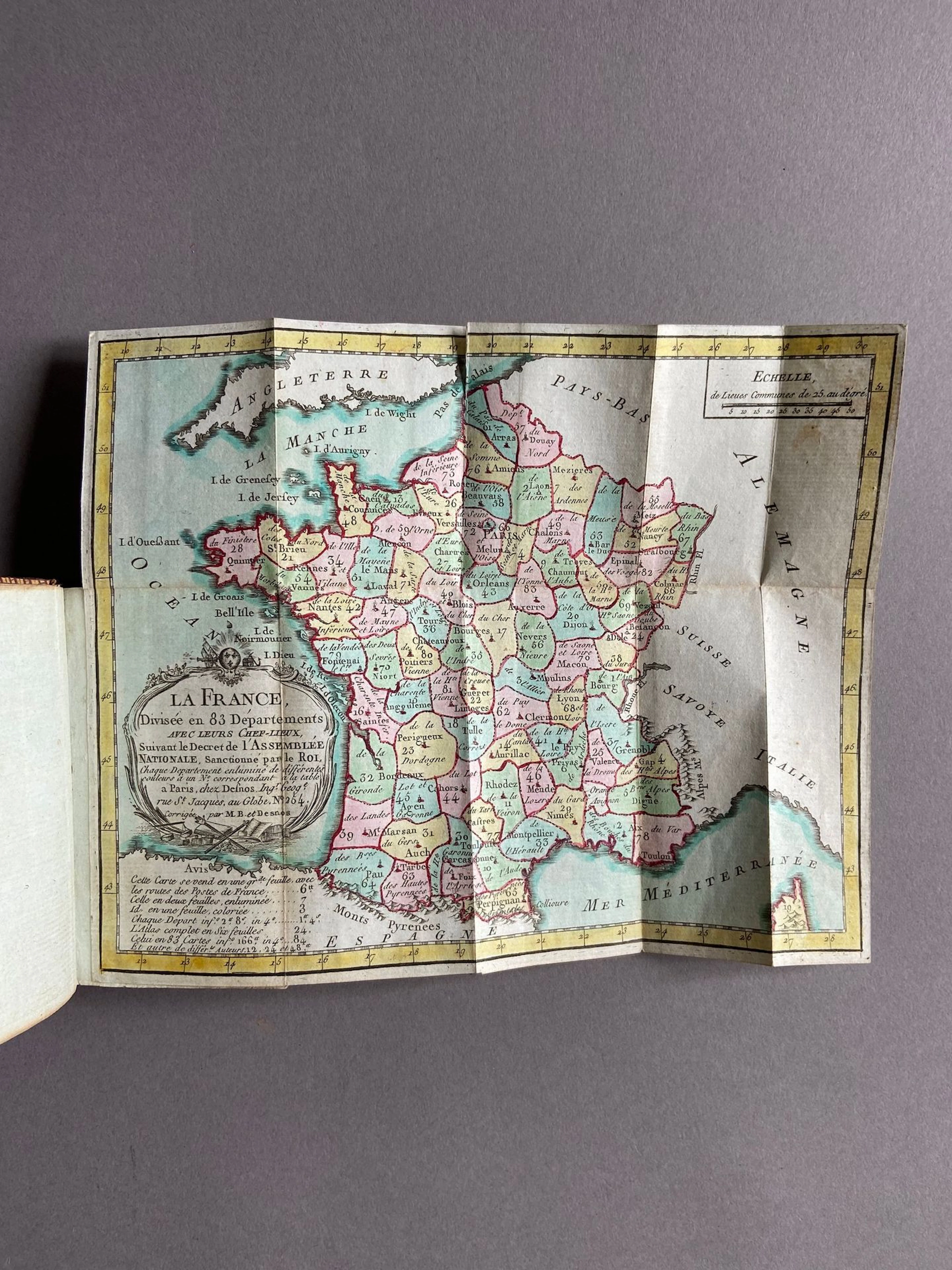 National and General Atlas of France, divided into its 83 de - Lot 19