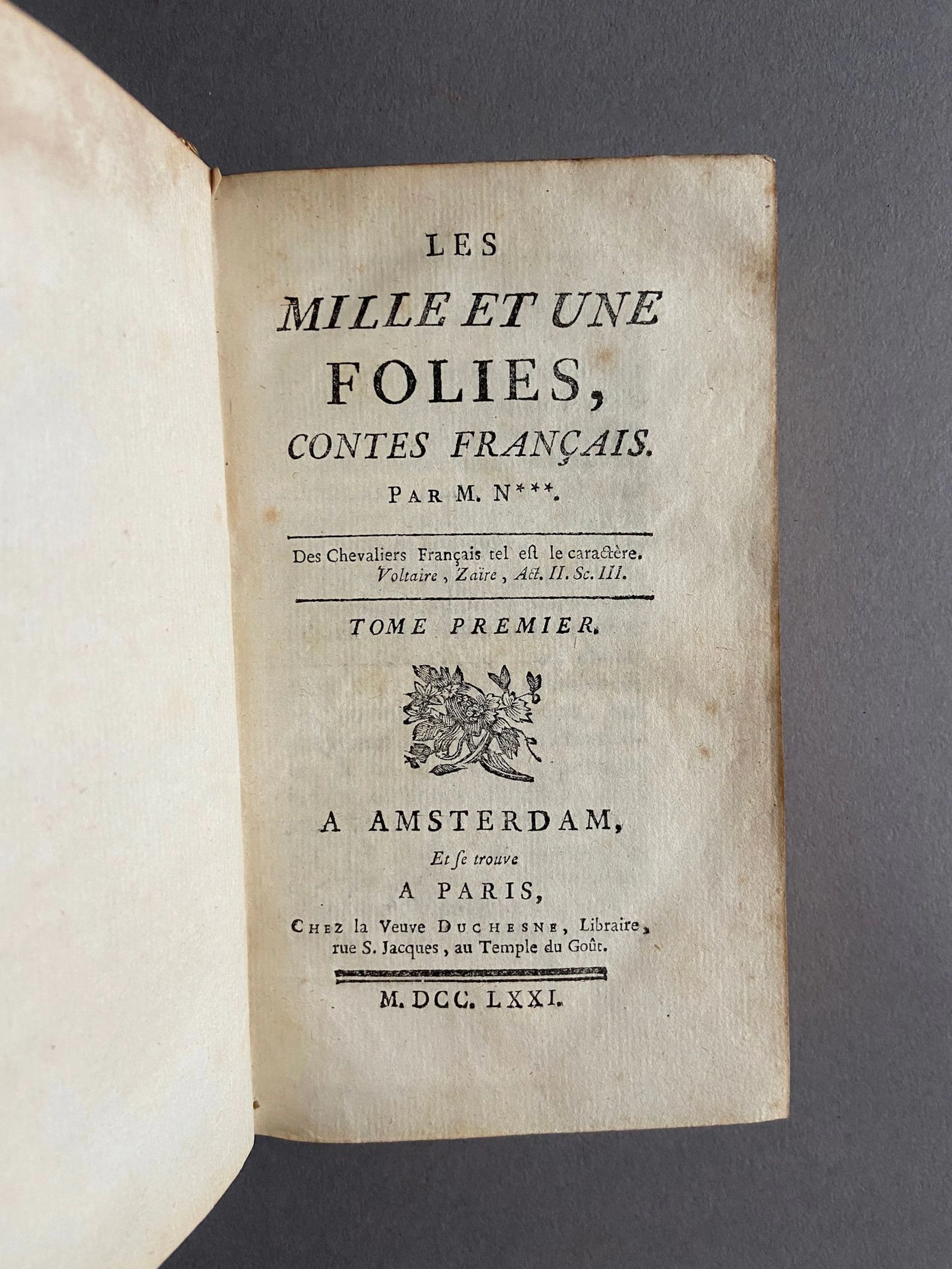 [NOUGARET (Pierre-Jean-Baptiste)]. *Les Mille et une folies* - Lot 126
