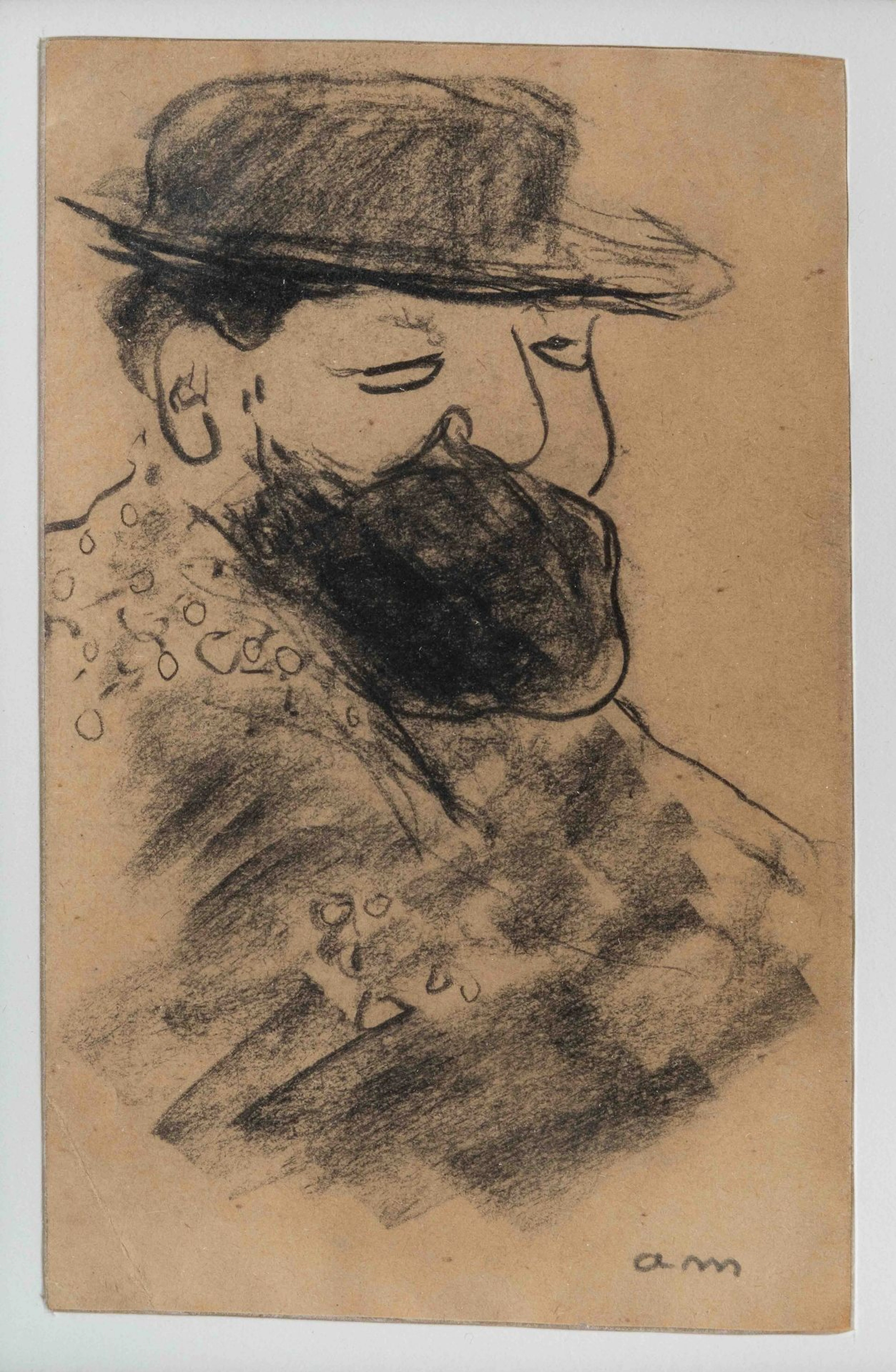 Albert MARQUET (1875–1947) Portrait of Henri Manguin Charcoa - Lot 48