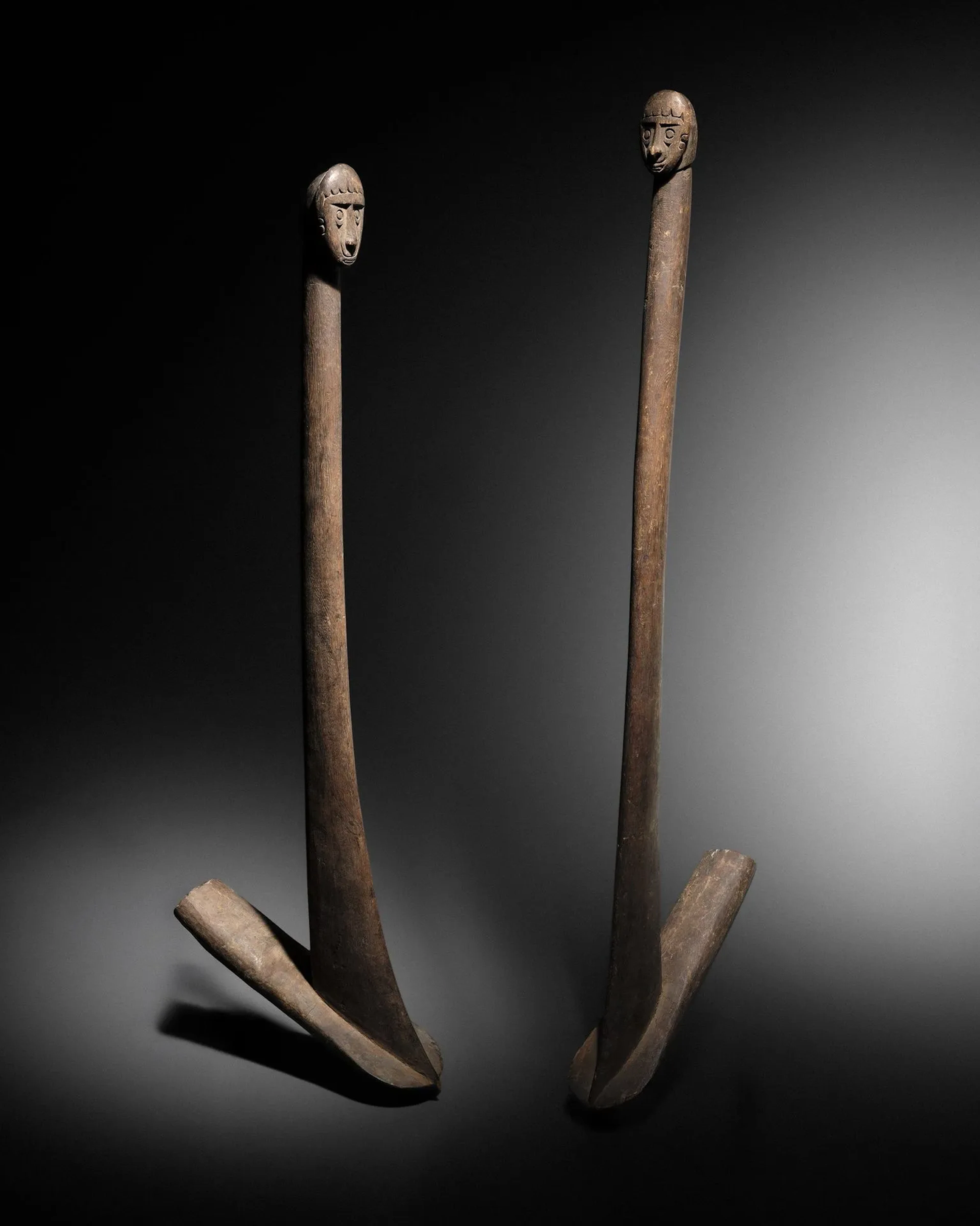 TWO HANDLES OF A CEREMONIAL HERMINETTE - Lot 35