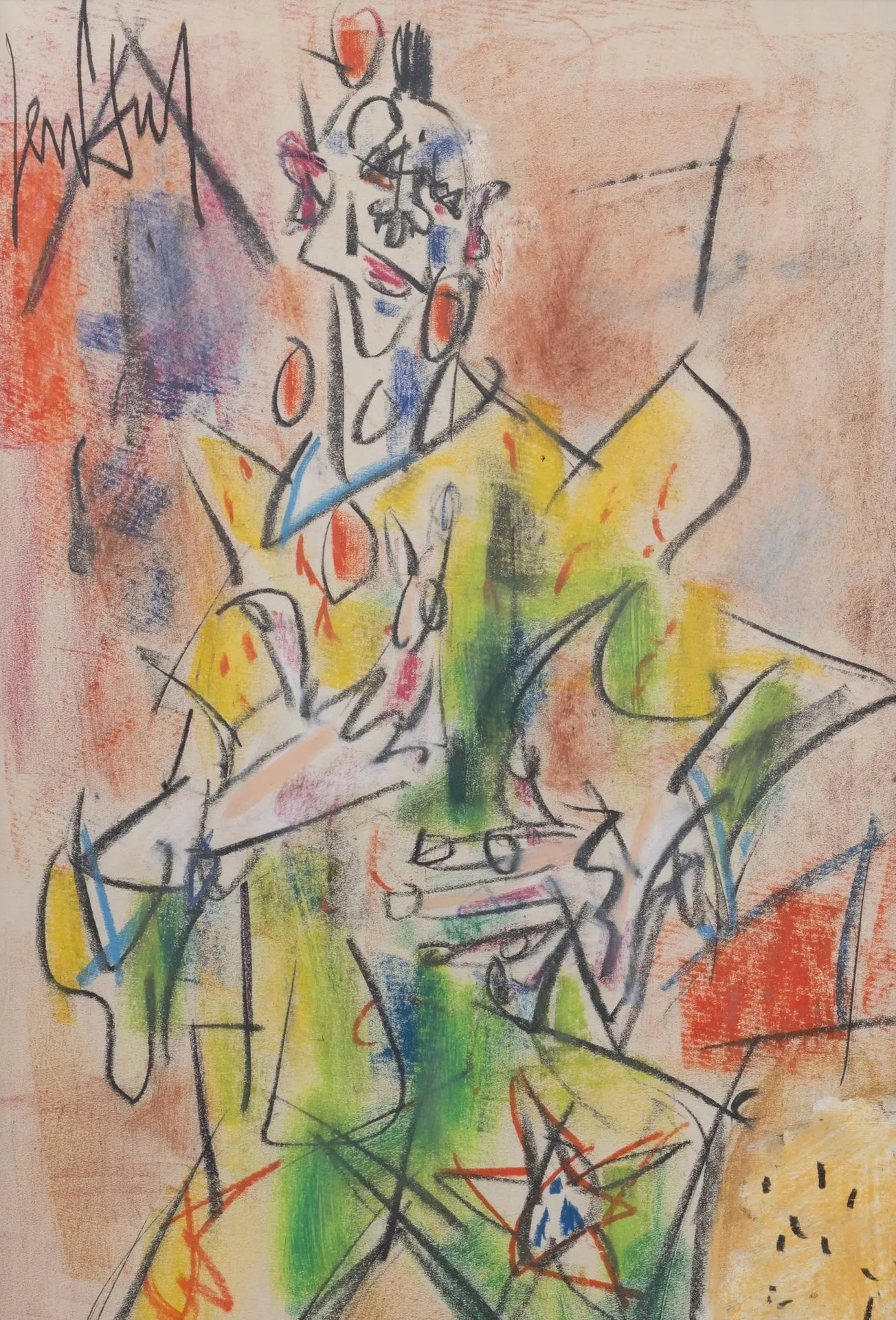 GEN PAUL (1895–1975) "Pastel Clown," signed in the upper lef - Lot 233
