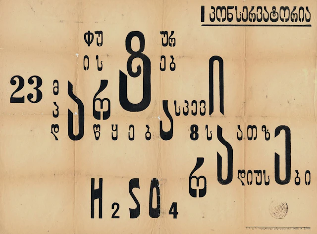 [POSTER for a GROUP DEMONSTRATION]. H2SO4. Tbilisi, March 23 - Lot 143