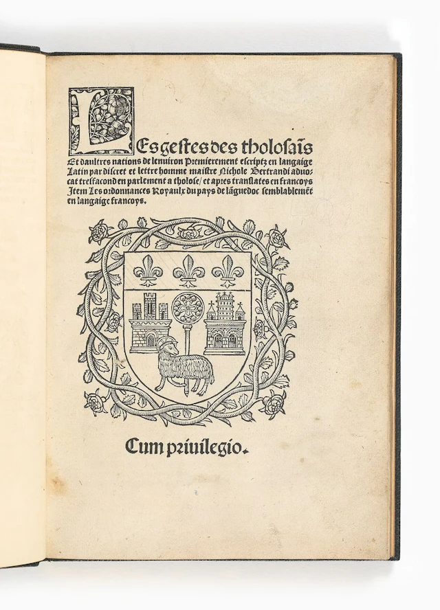 BERTRANDI (Nicolas). The Customs of the People of Toulouse a - Lot 22