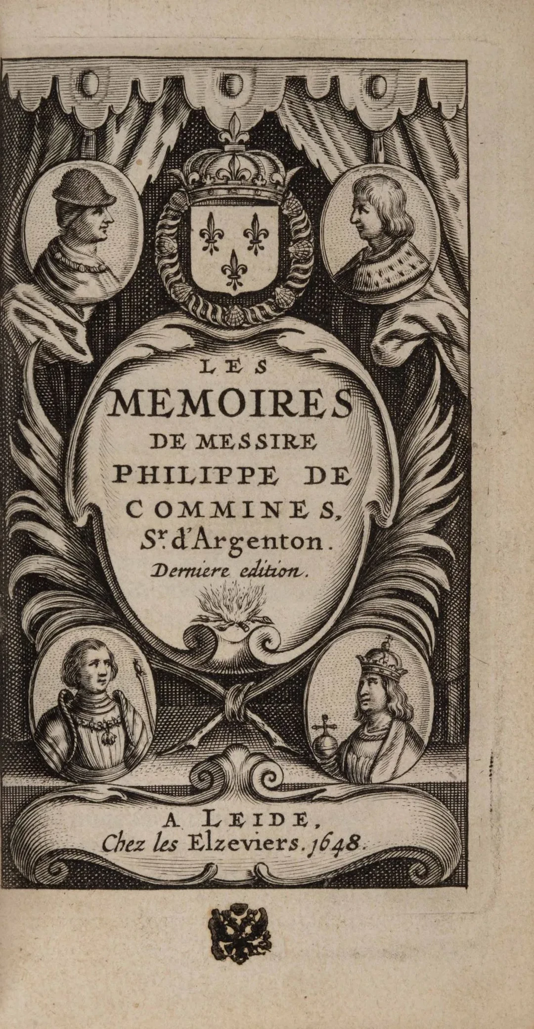 COMMINES (Philippe de). *Les Mémoires*. Leiden, Elzevier, 16 - Lot 53