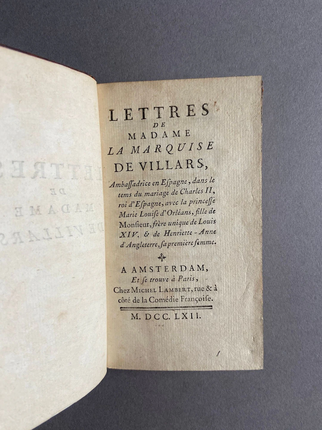 VILLARS (Marquise de). Letters from the Time of the Marriage - Lot 174