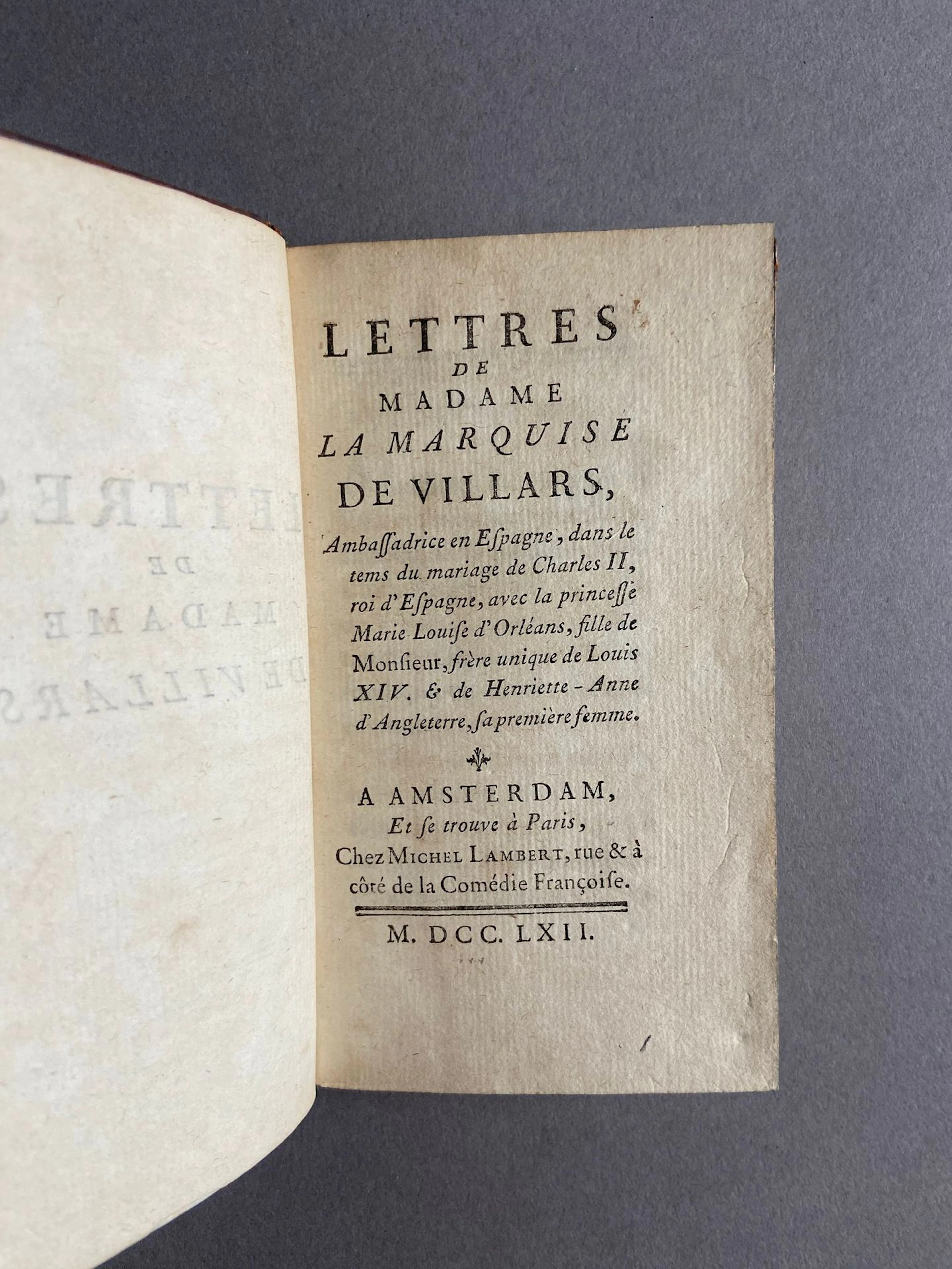VILLARS (Marquise de). Letters from the Time of the Marriage - Lot 174