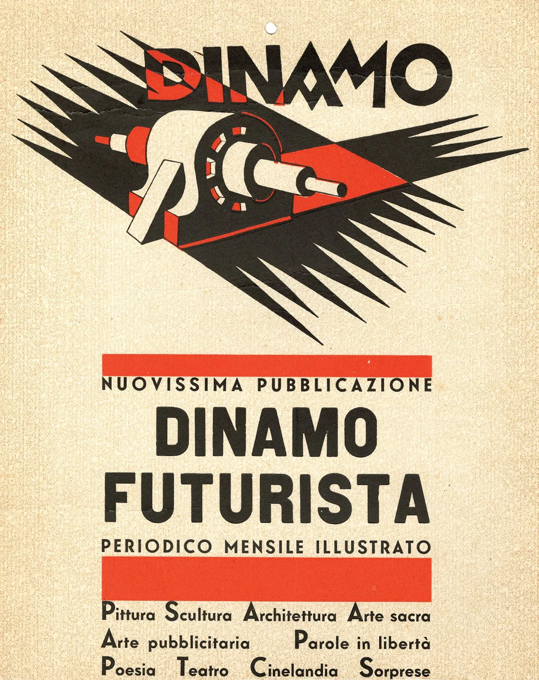 [ADVERTISING POSTER for]. DINAMO FUTURISTA. Rovereto, 1933. - Lot 344